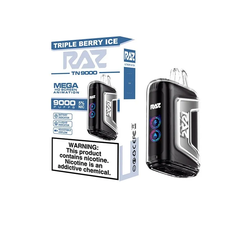 Triple Berry lce - RAZ Vape TN9000 9000 Puffs Disposable - razvaper