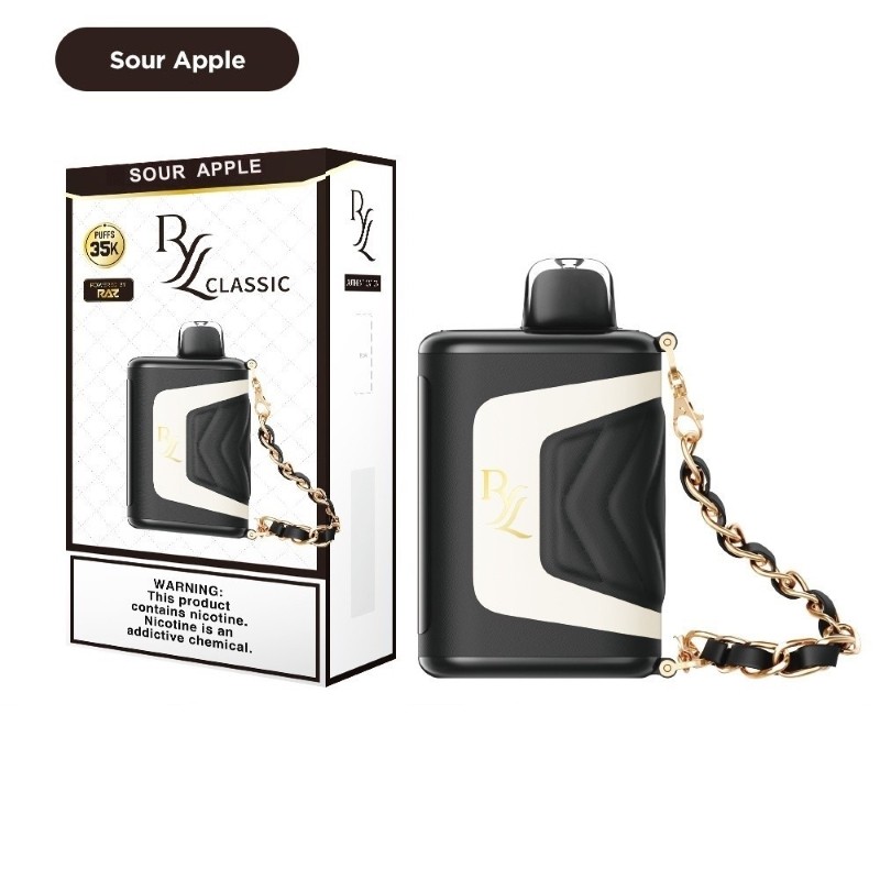 Sour Apple - RAZ RYL Classic 35K Disposable Vape 16.5ml 5% - razvaper