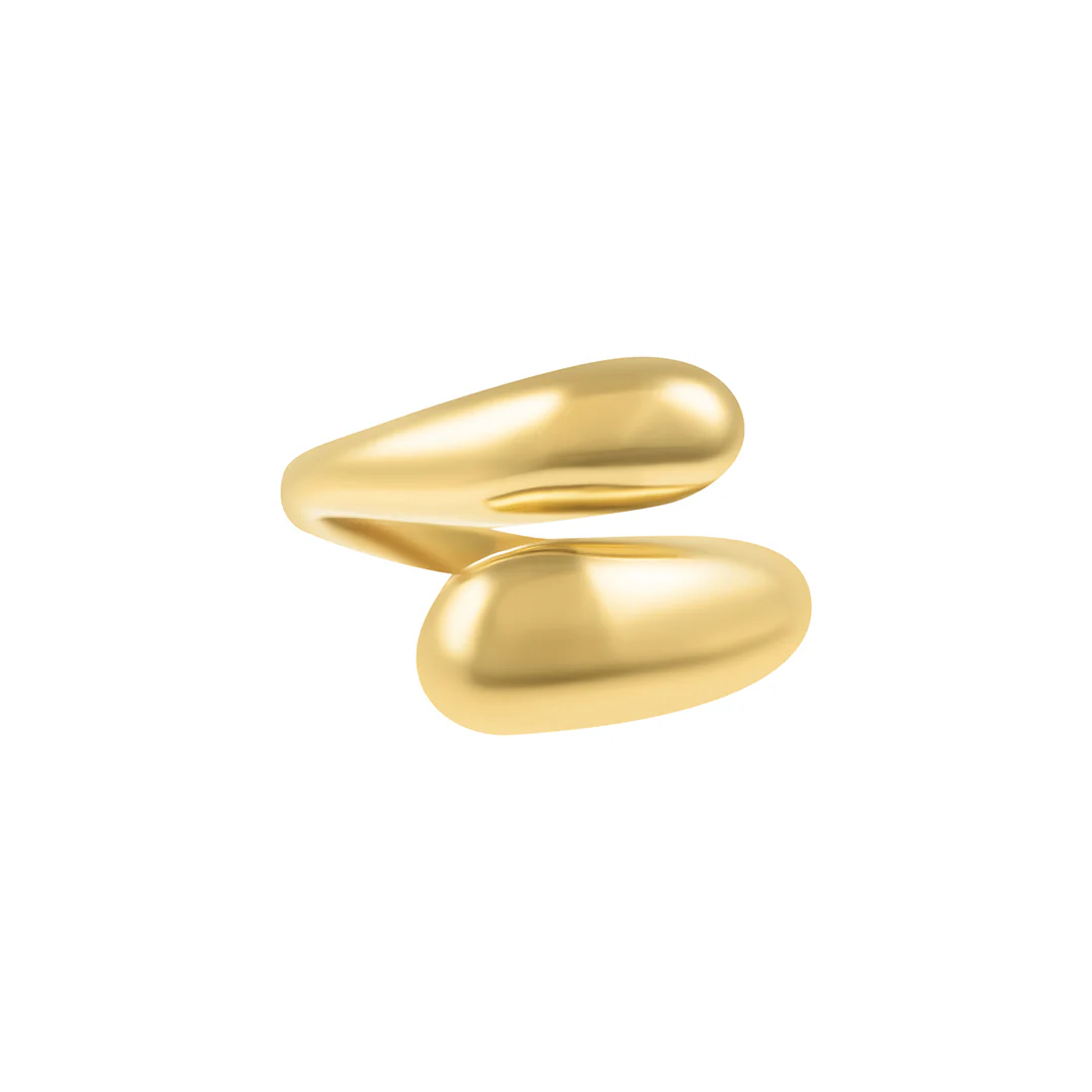 Tarnish Resistant Overlapping Chunky Bands Ring