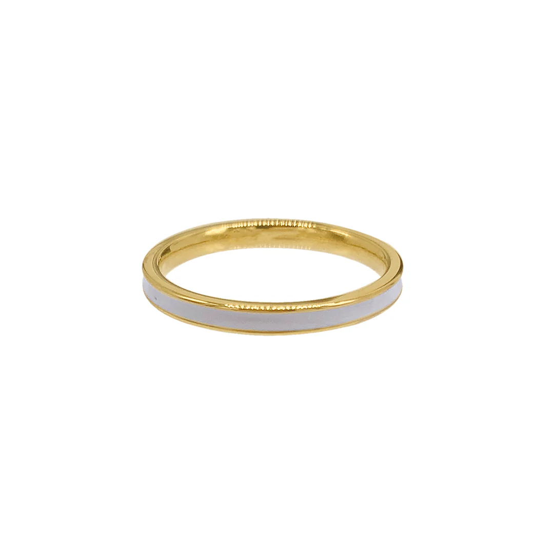White Enamel Band