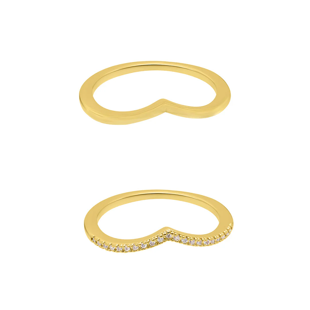 Chevron Pair of Rings