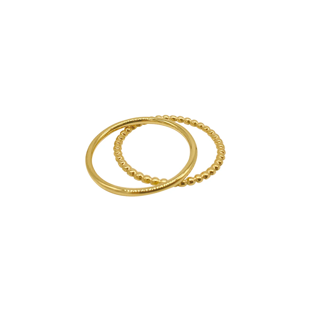 Tarnish Resistant Stacking Ring Set
