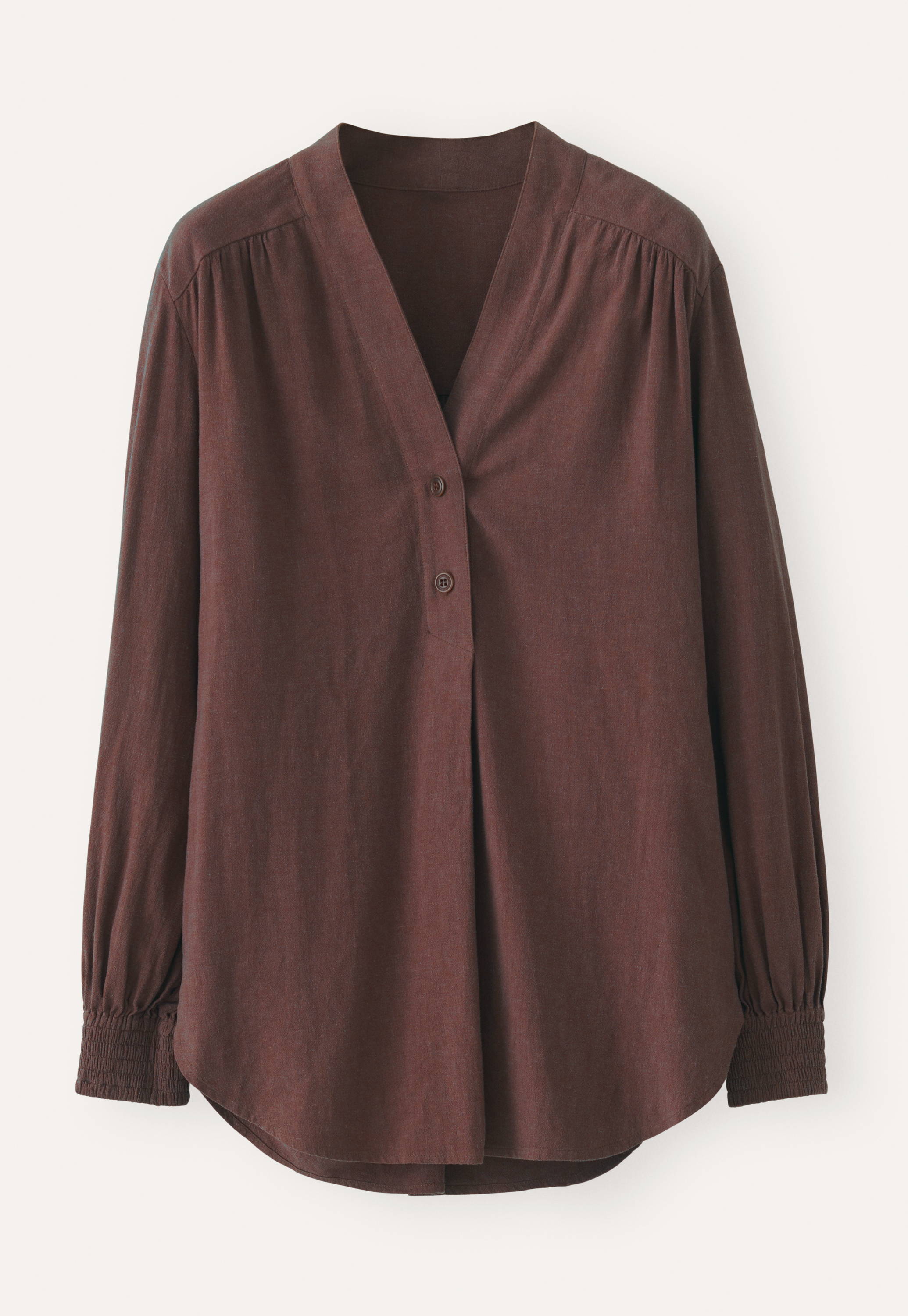 EcoVero™ viscose pleat-front blouse
