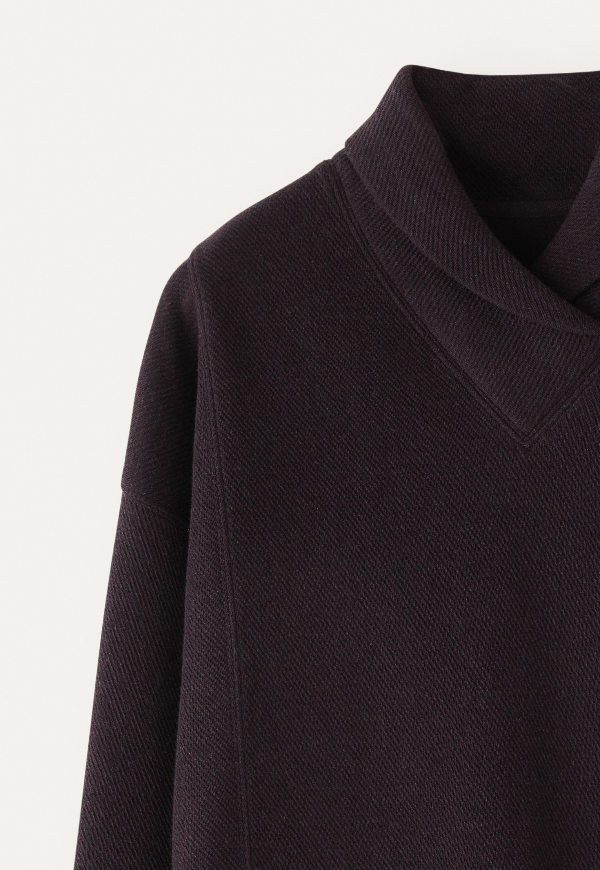 Cotton jersey shawl-collar tunic