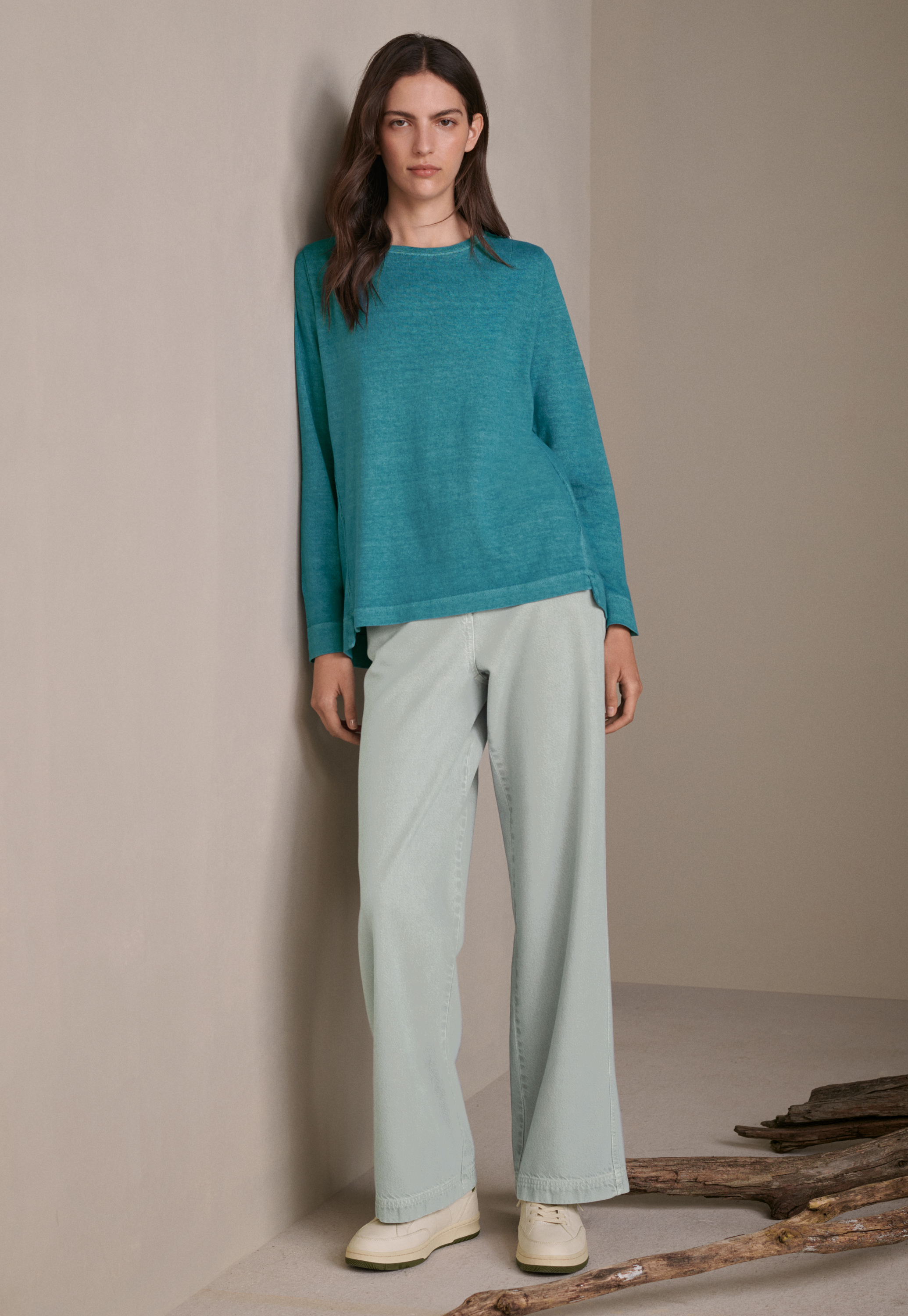 Hemp & organic cotton long-sleeve top