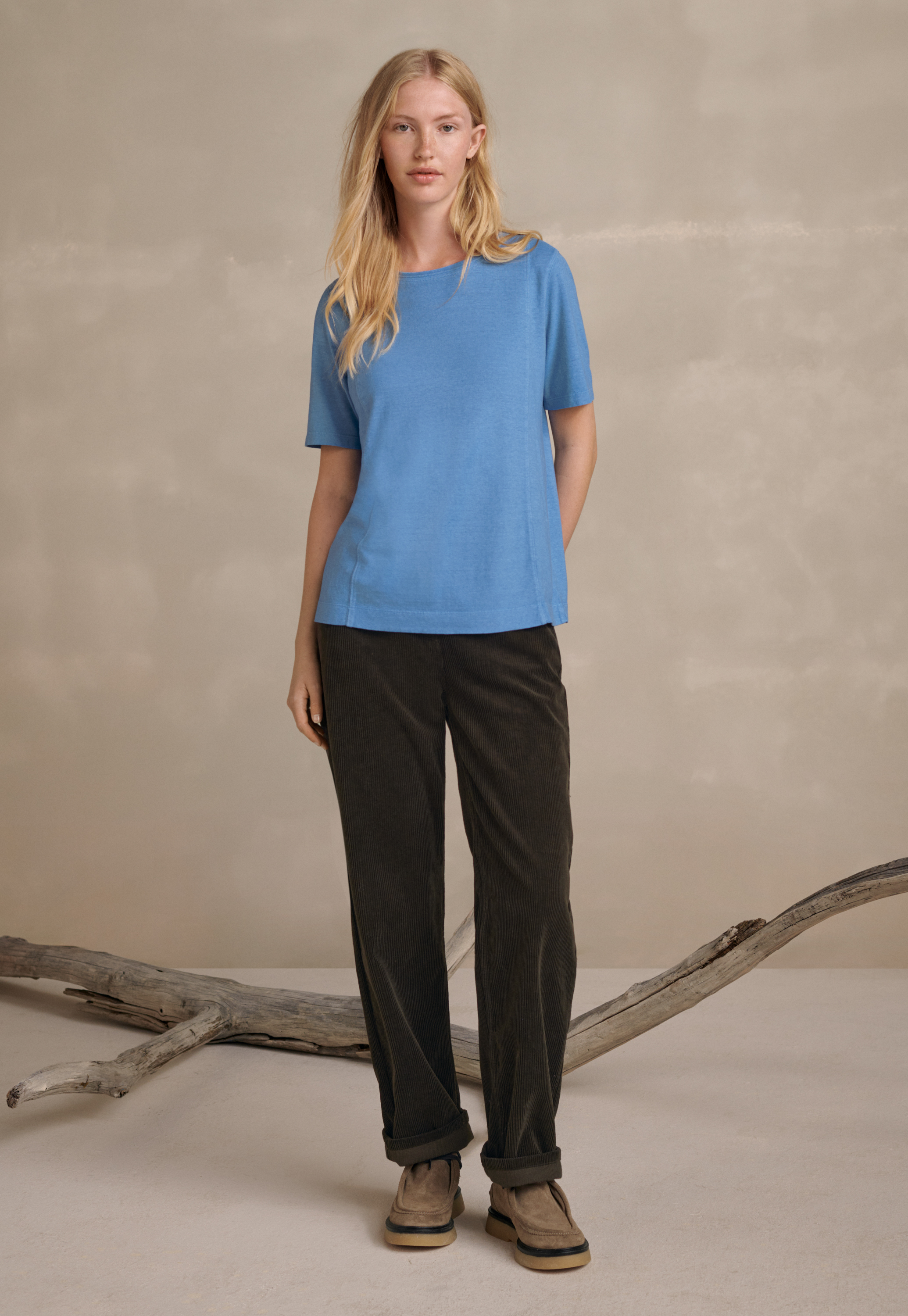 Straight-leg cord trouser