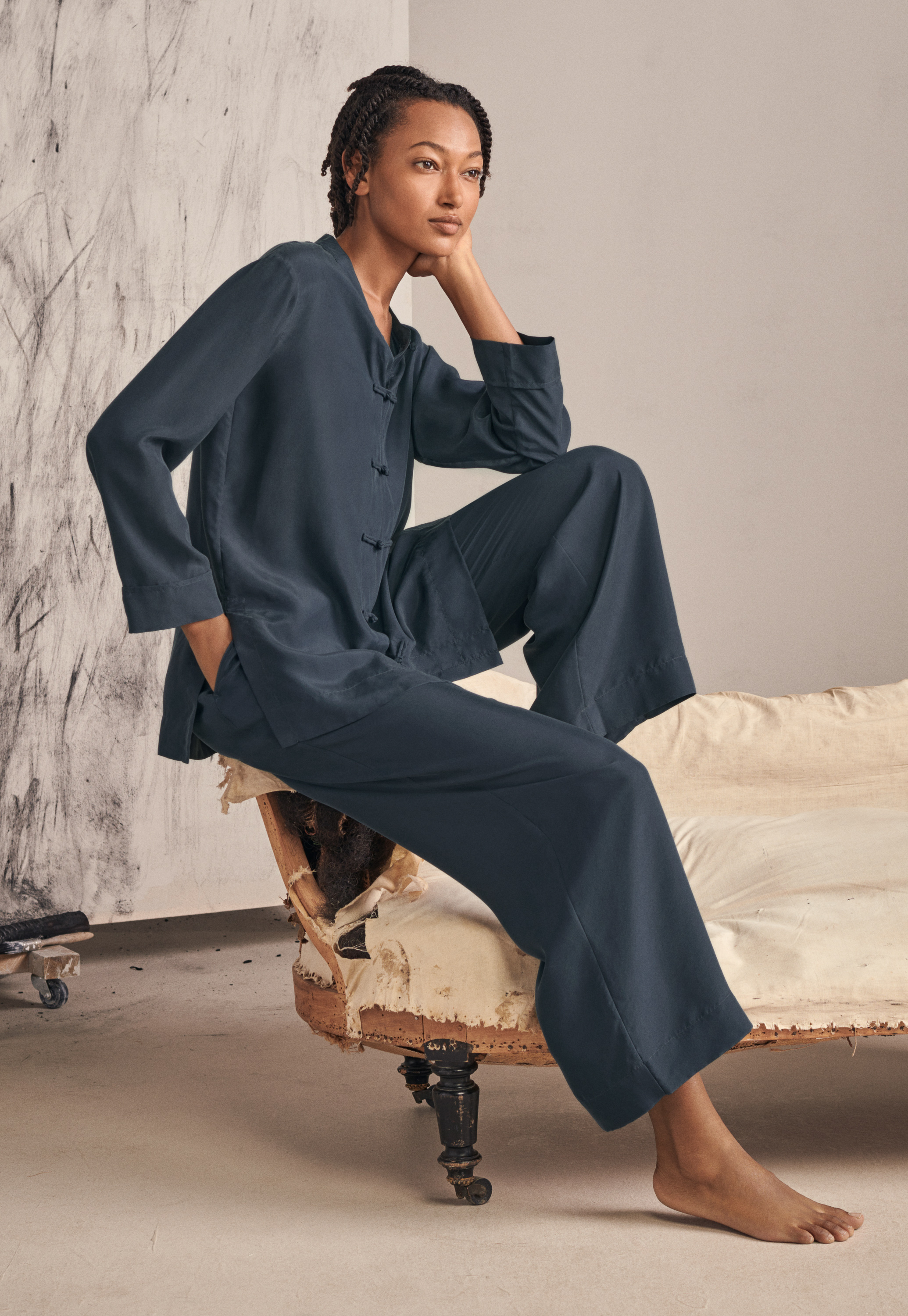 Silk habotai pyjamas