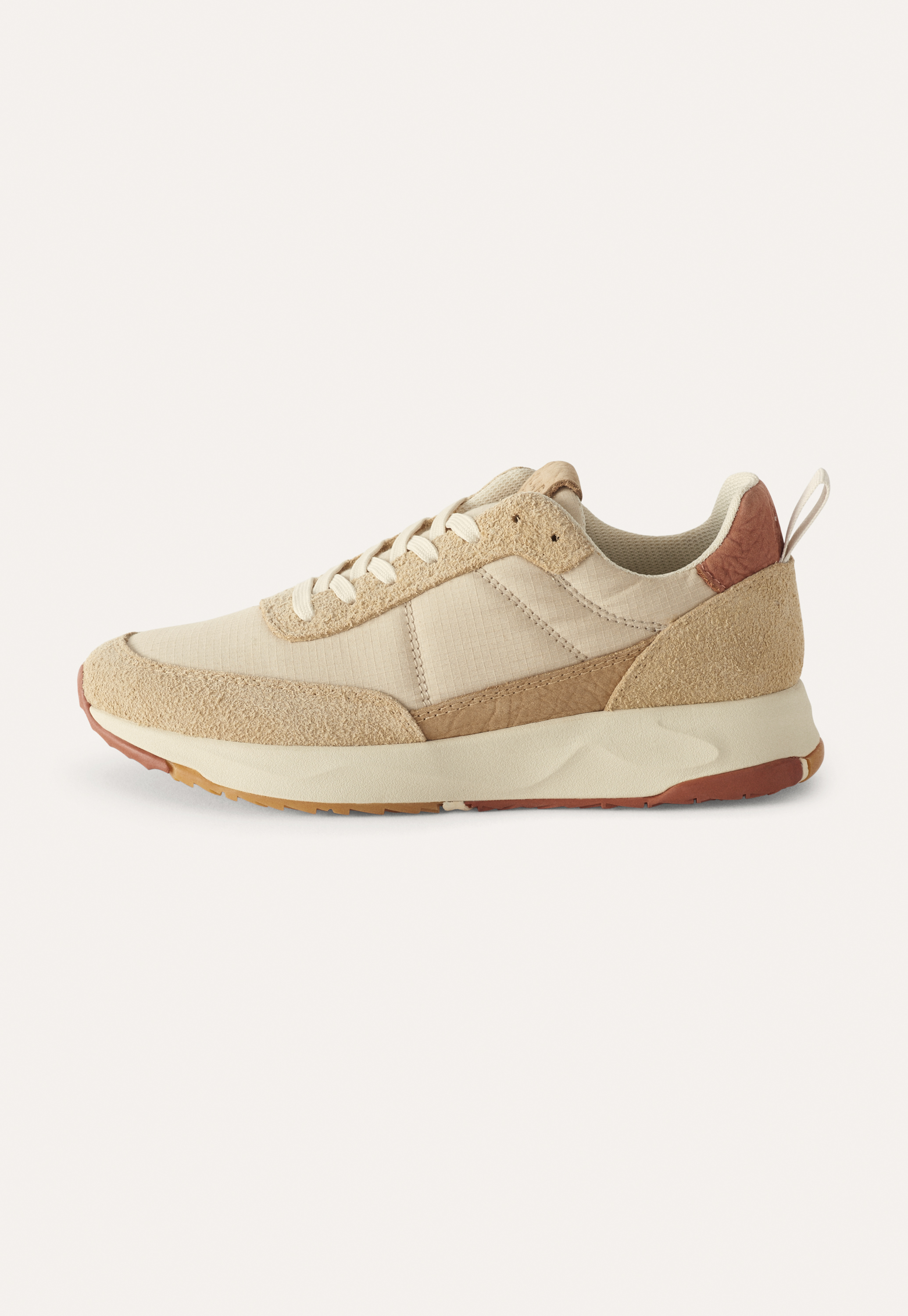 Suede lace-up trainers