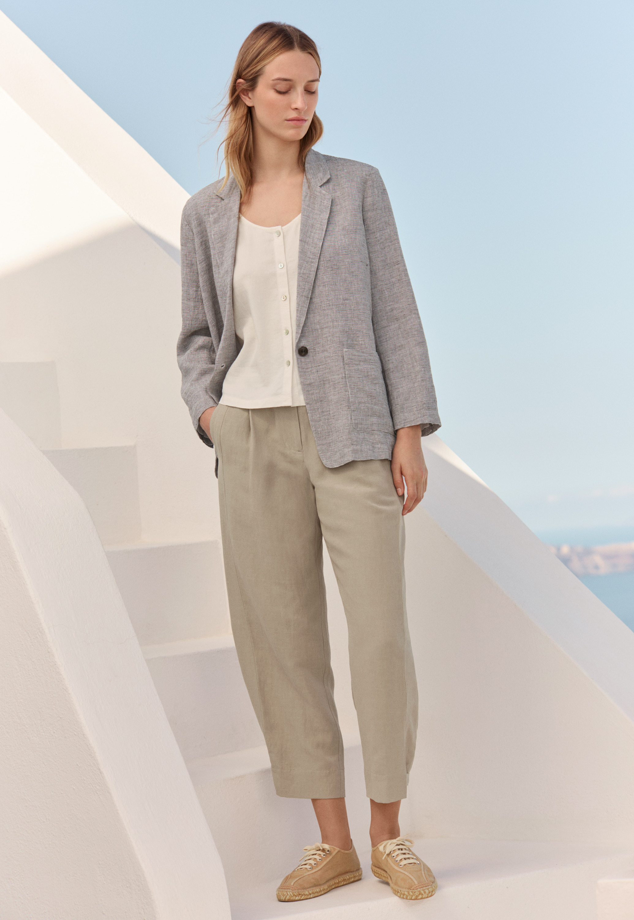 Long linen jacket