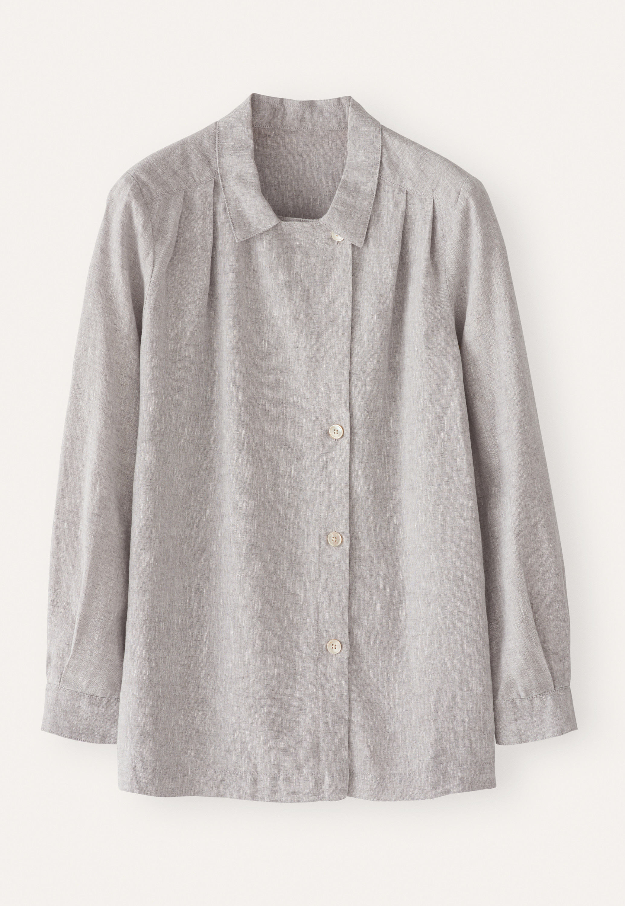 Linen collar and revere shirt