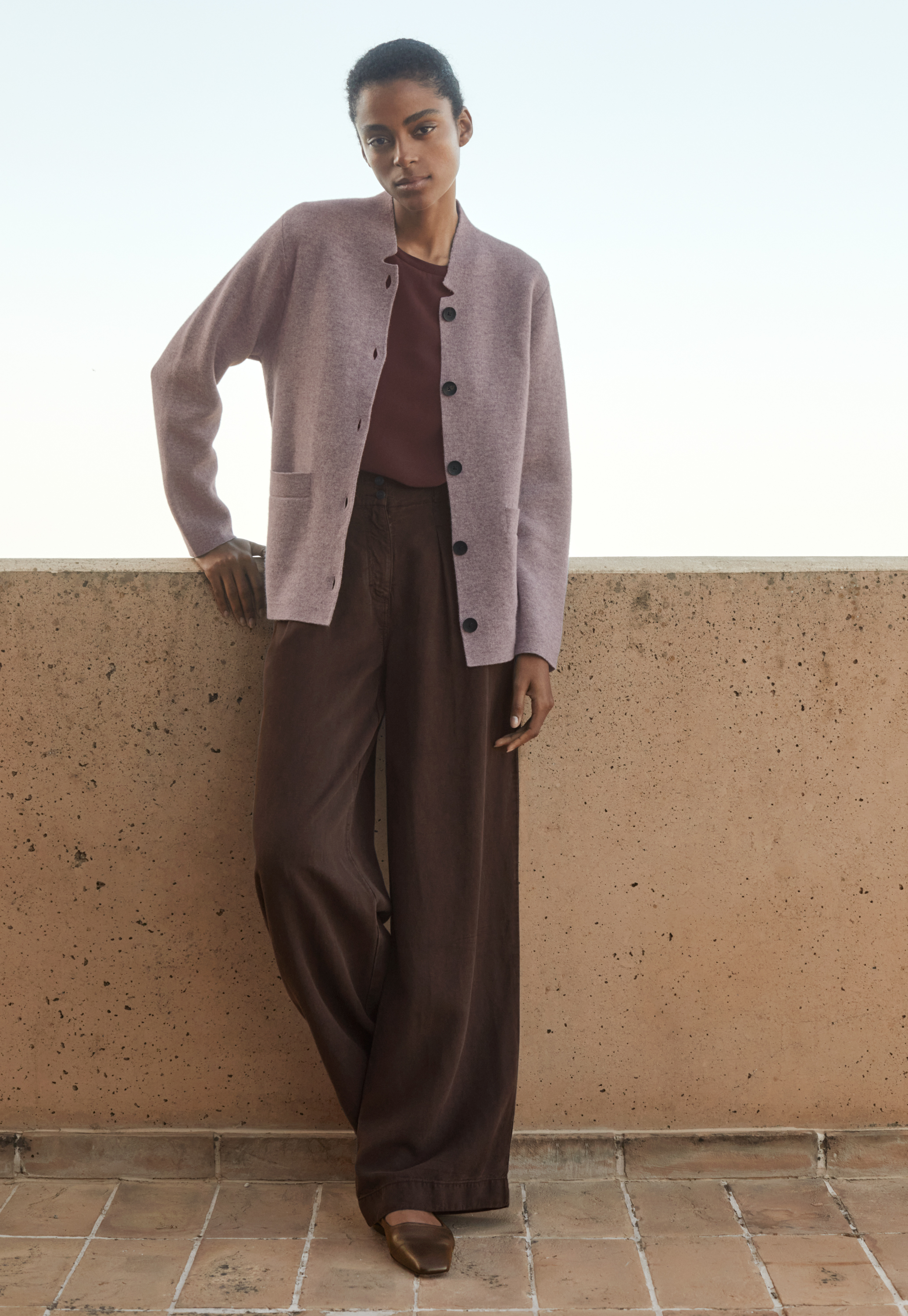 Cashmere knitted jacket