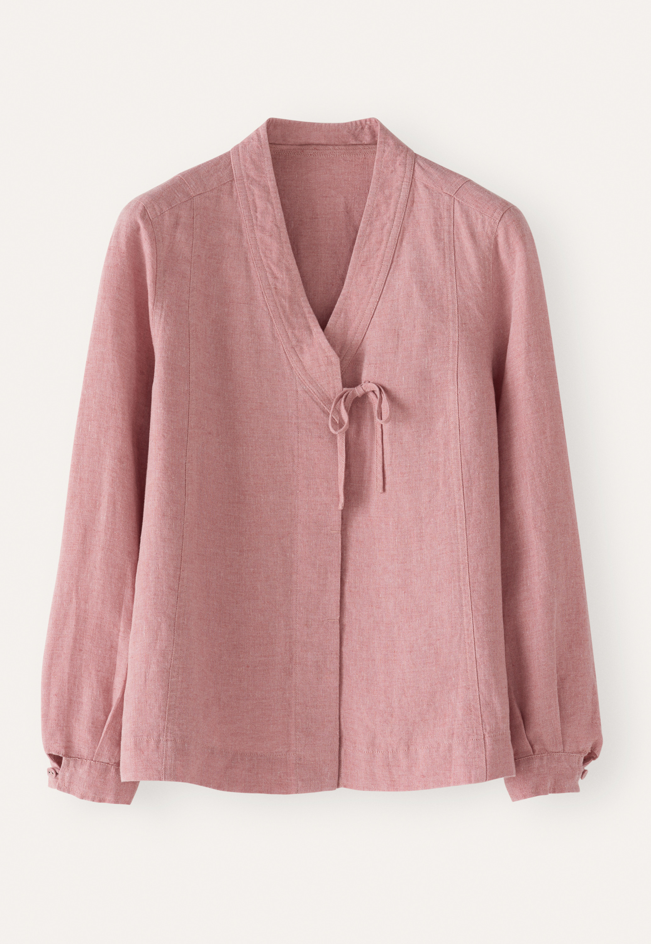 Linen kimono-style shirt