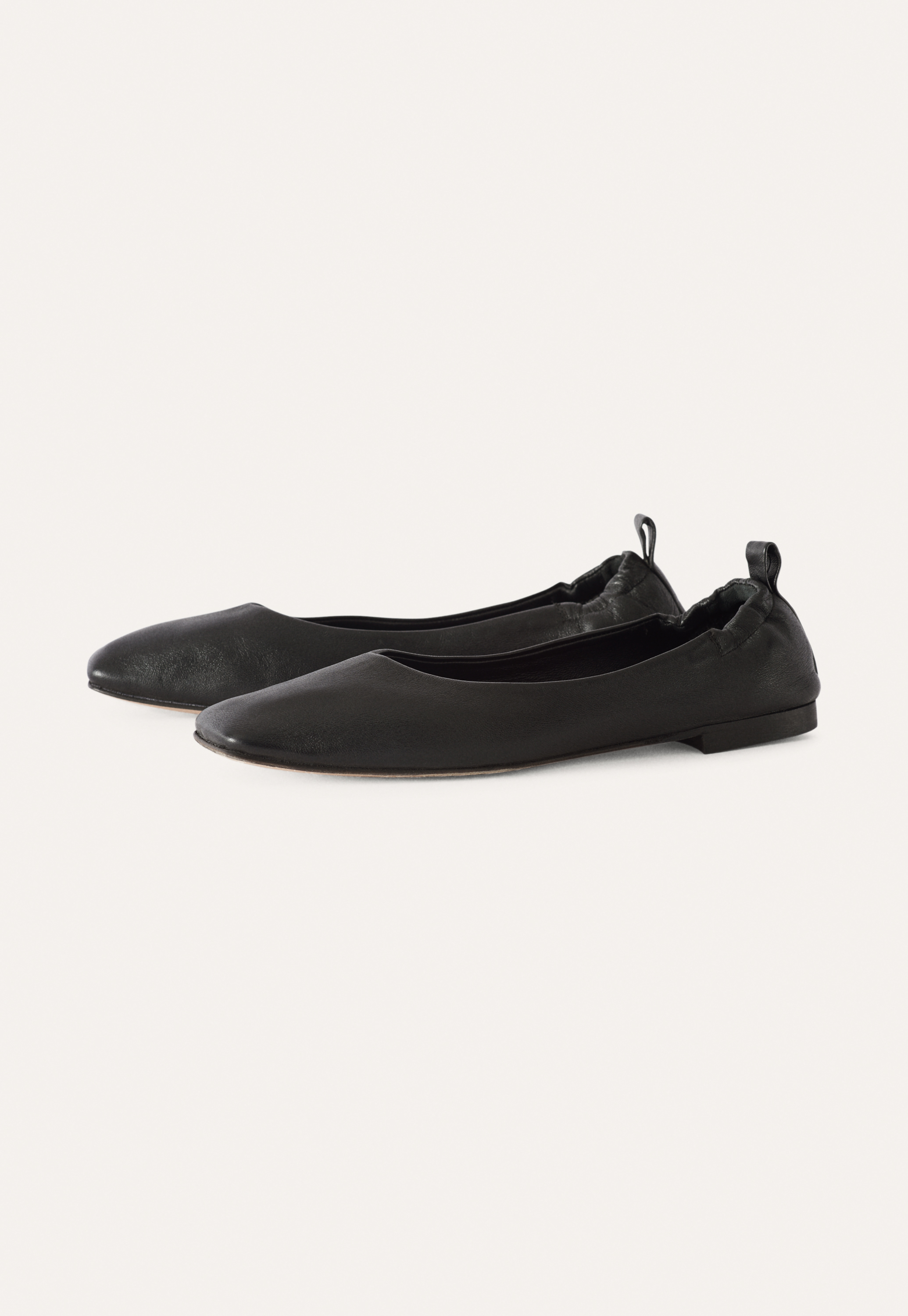 Leather square-toe pumps