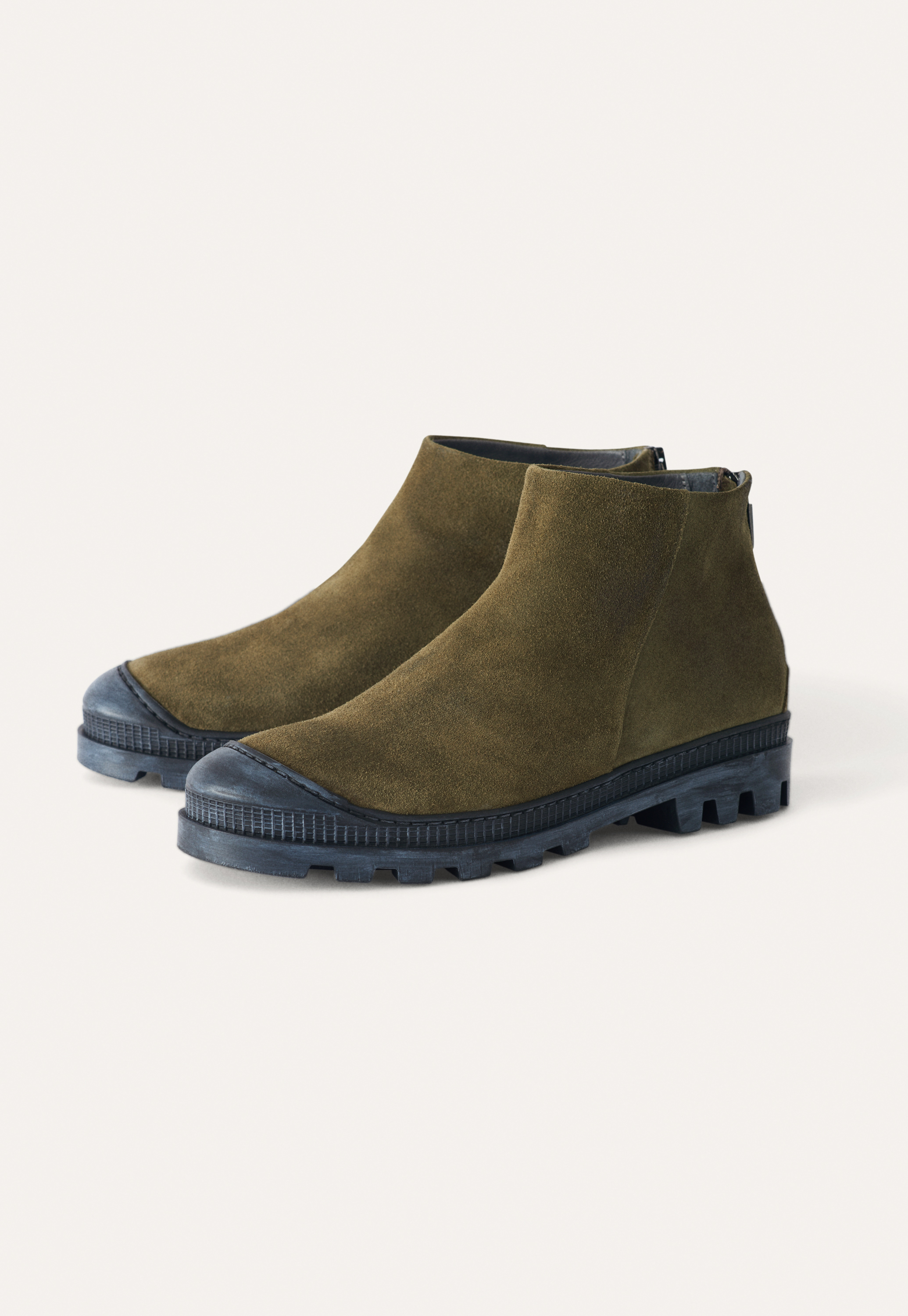 Suede short boots