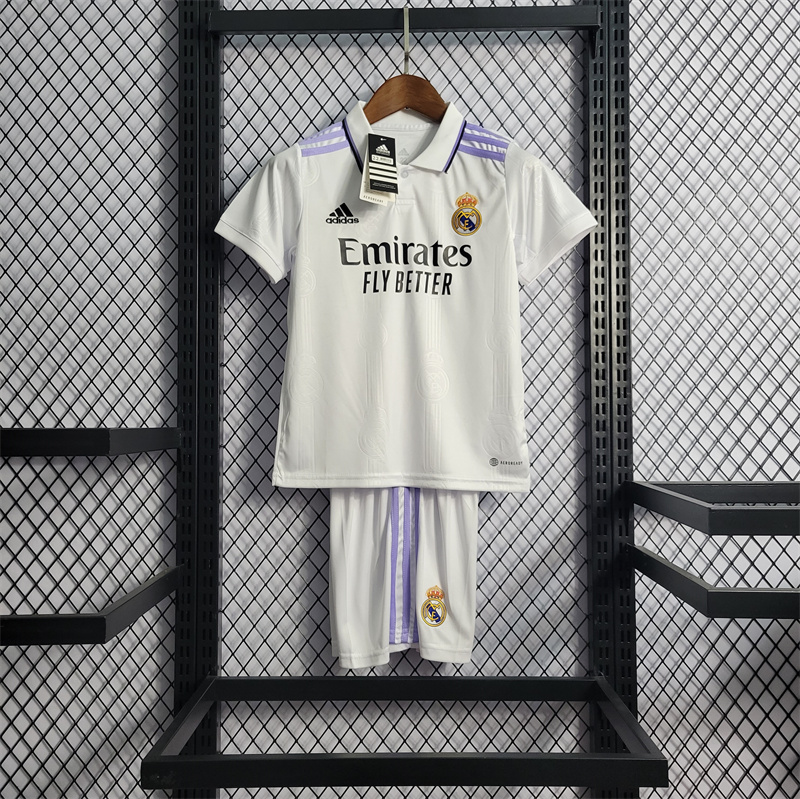 Real Madrid 22-23 Home Kids Kit - Unitedfutballjersey