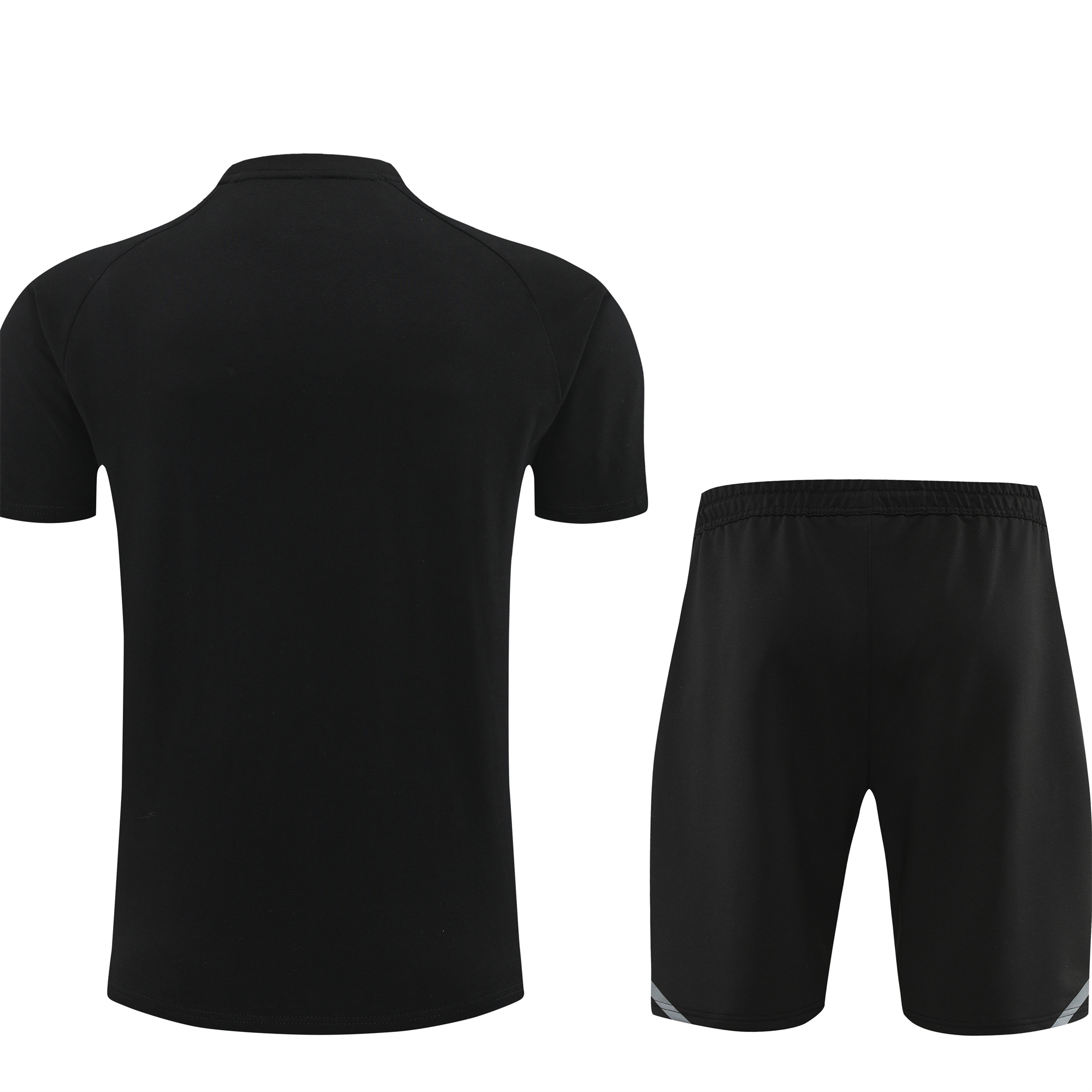 Manchester United 24-25 Short-Sleeve Training Set - Black Top & Shorts - UnitedFutballJersey