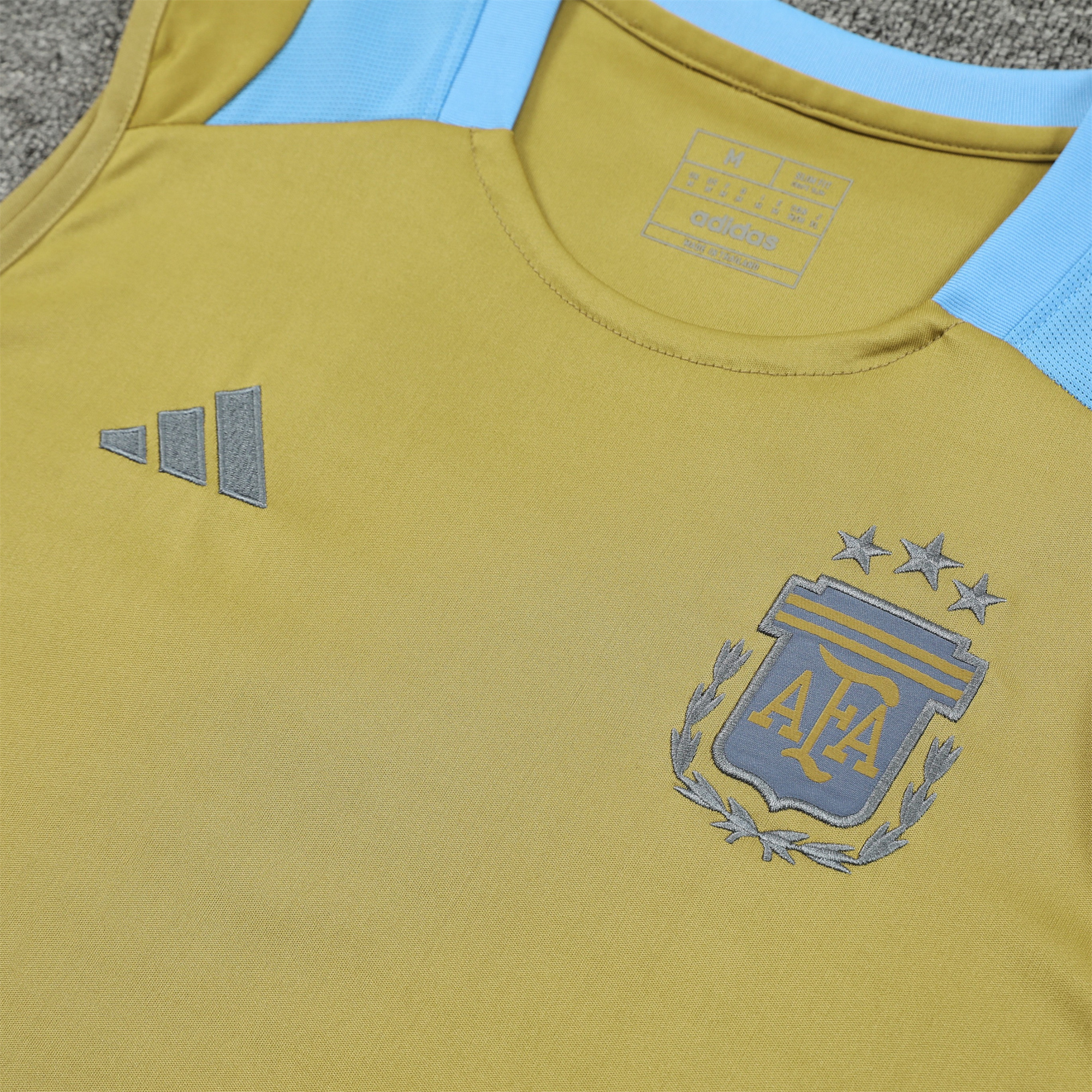 Argentina 24-25 Vest Training Set - Gold - UnitedFutballJersey