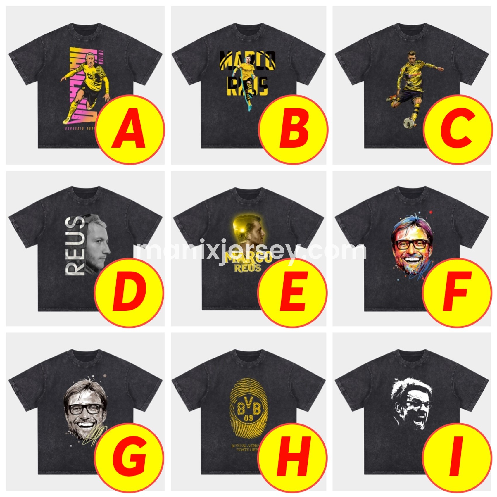 Dortmund Oversized Washed T-Shirt - UnitedFutballJersey
