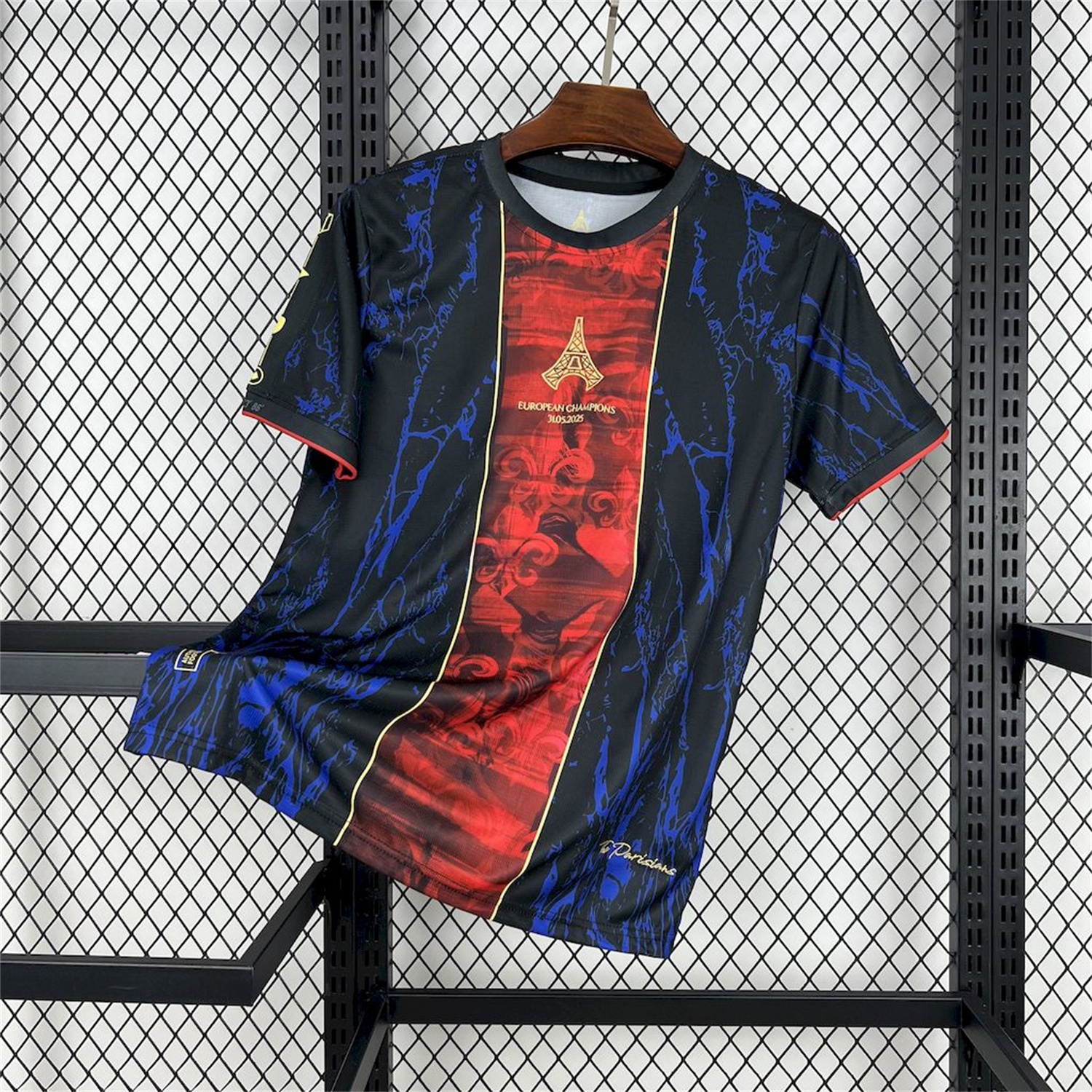 Paris Saint-Germain PSG 25-26 Champions League Commemorative Edition Blue Red Eiffel Tower T-shirts - UnitedFutballJersey