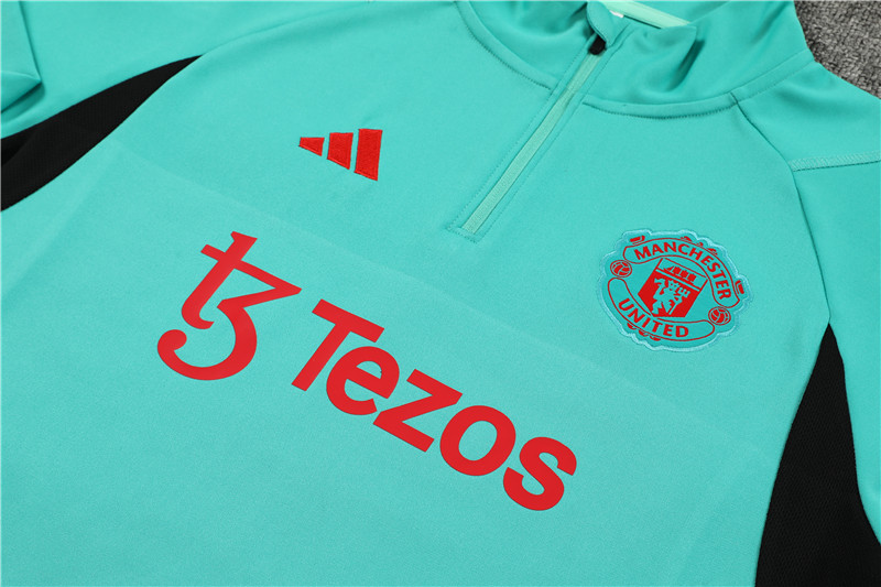 Manchester United 23-24 Long Sleeve Training Set -Green - UnitedFutballJersey
