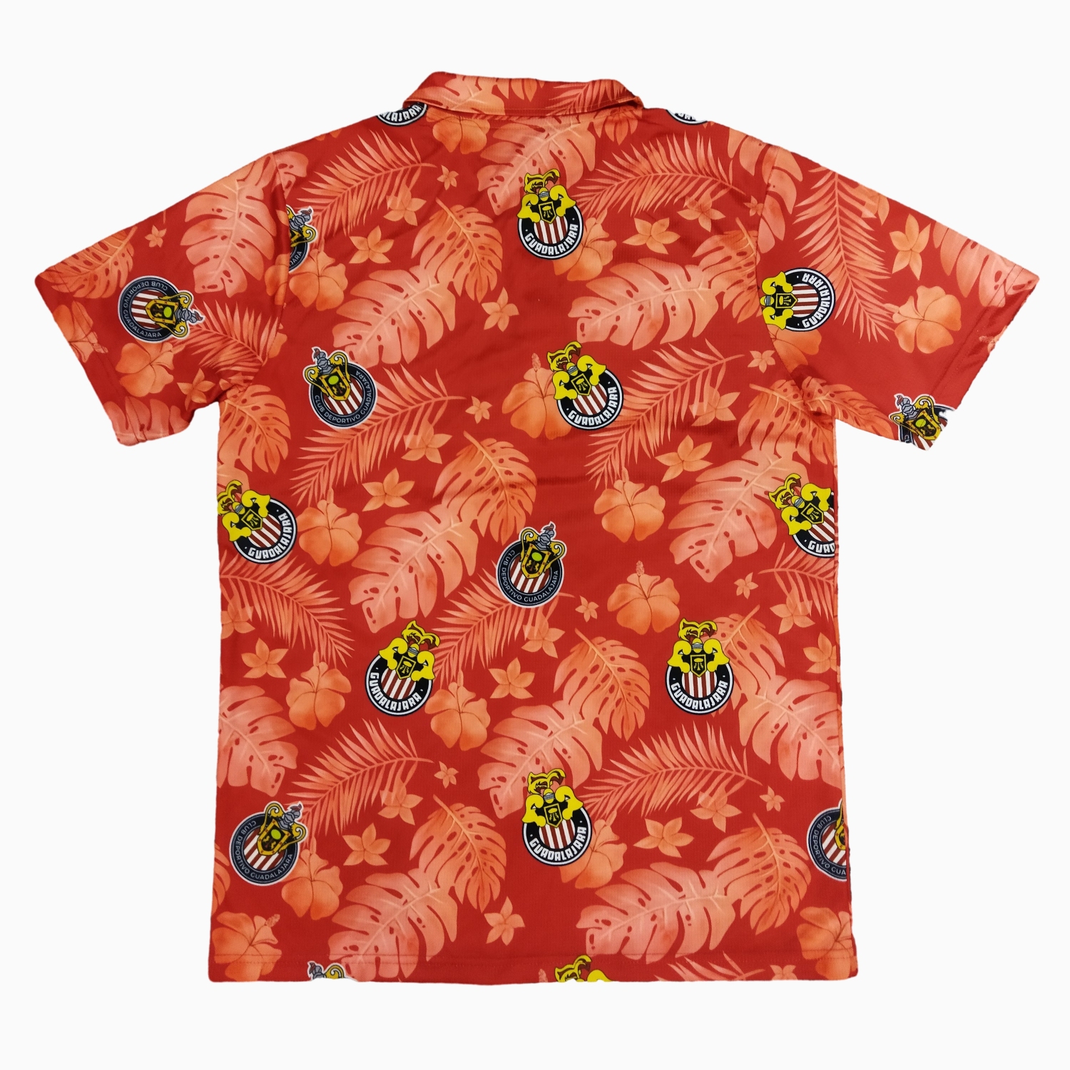 Chivas de Guadalajara 24-25 Red Flower Pattern Polo Shirts - UnitedFutballJersey