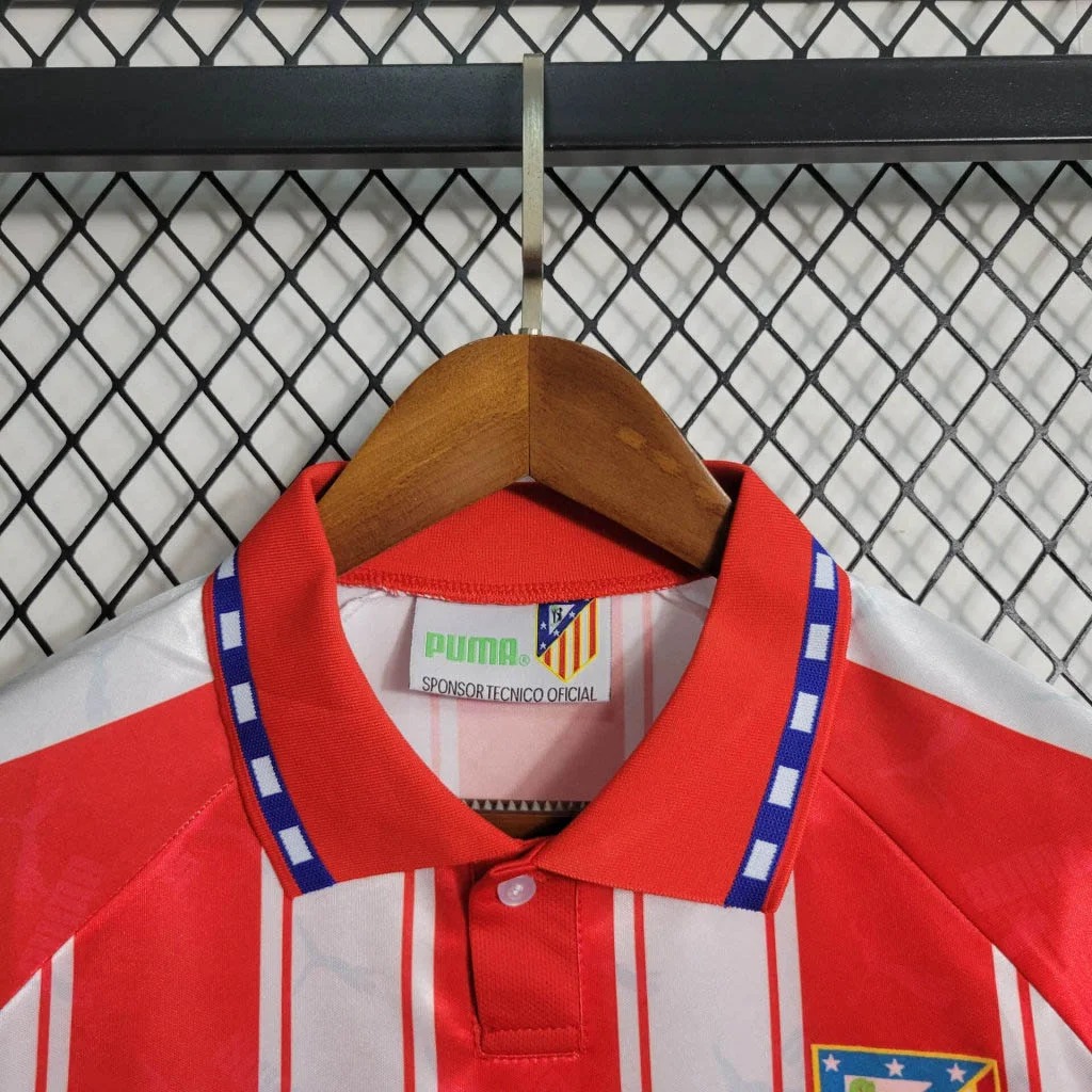 Retro Atletico Madrid 1994-95 Home Stadium Jersey - UnitedFutballJersey