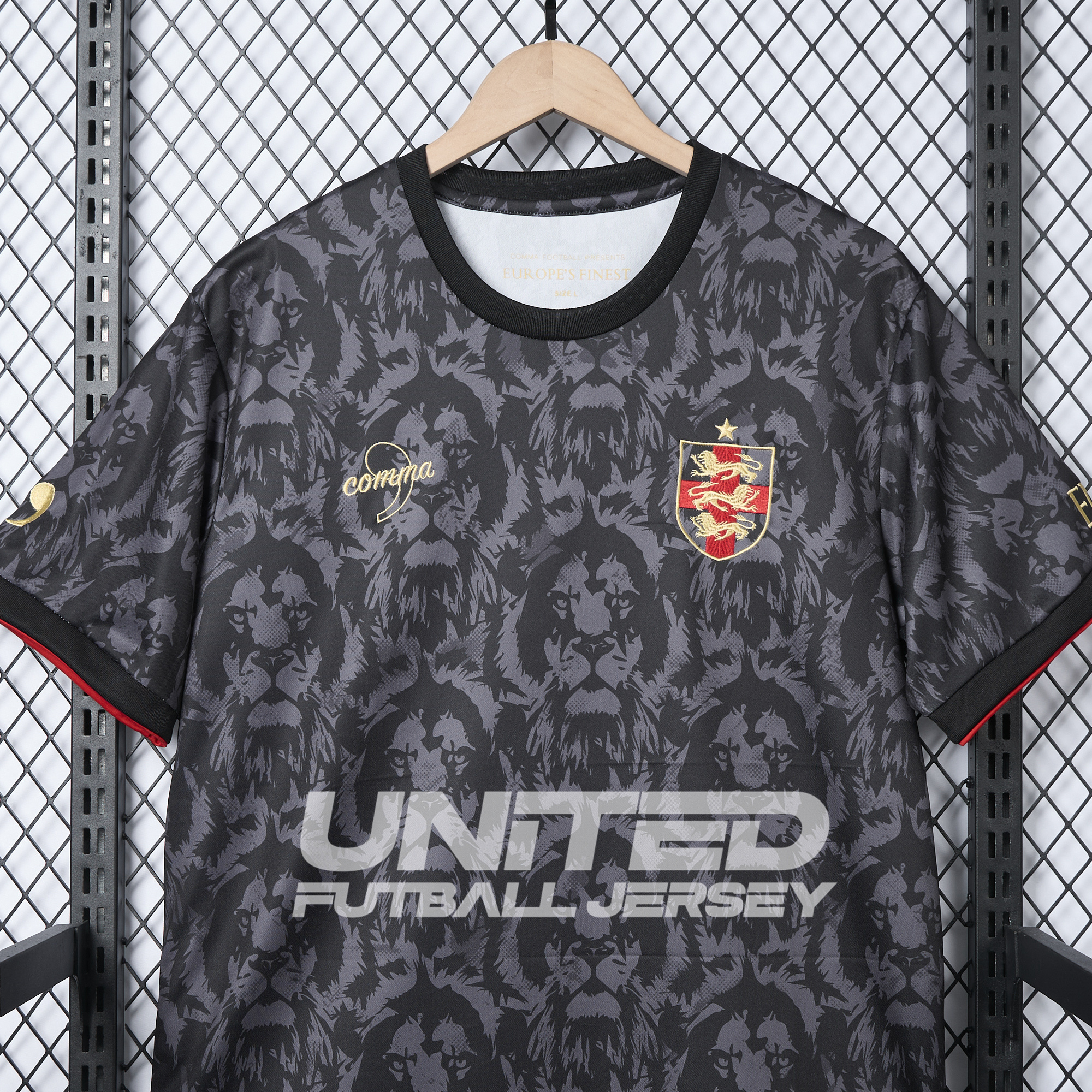 England 2024 Black The Lions Special Edition Jersey - Fans Version - UnitedFutballJersey