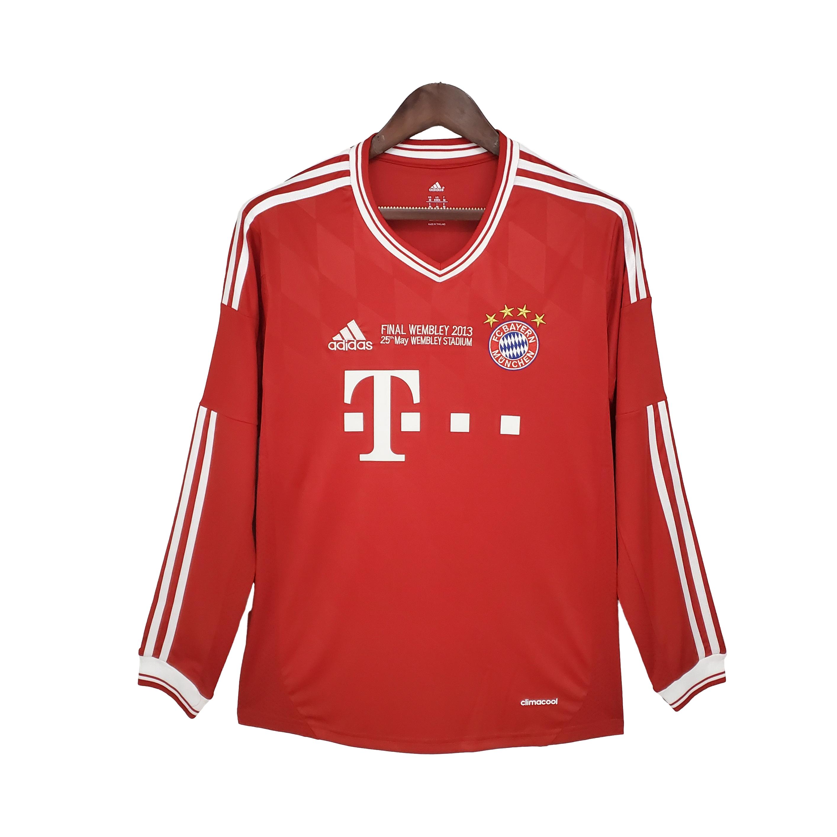 Retro Bayern Munich 13-14 Champions League Final Home Stadium Long Sleeve Jersey - UnitedFutballJersey