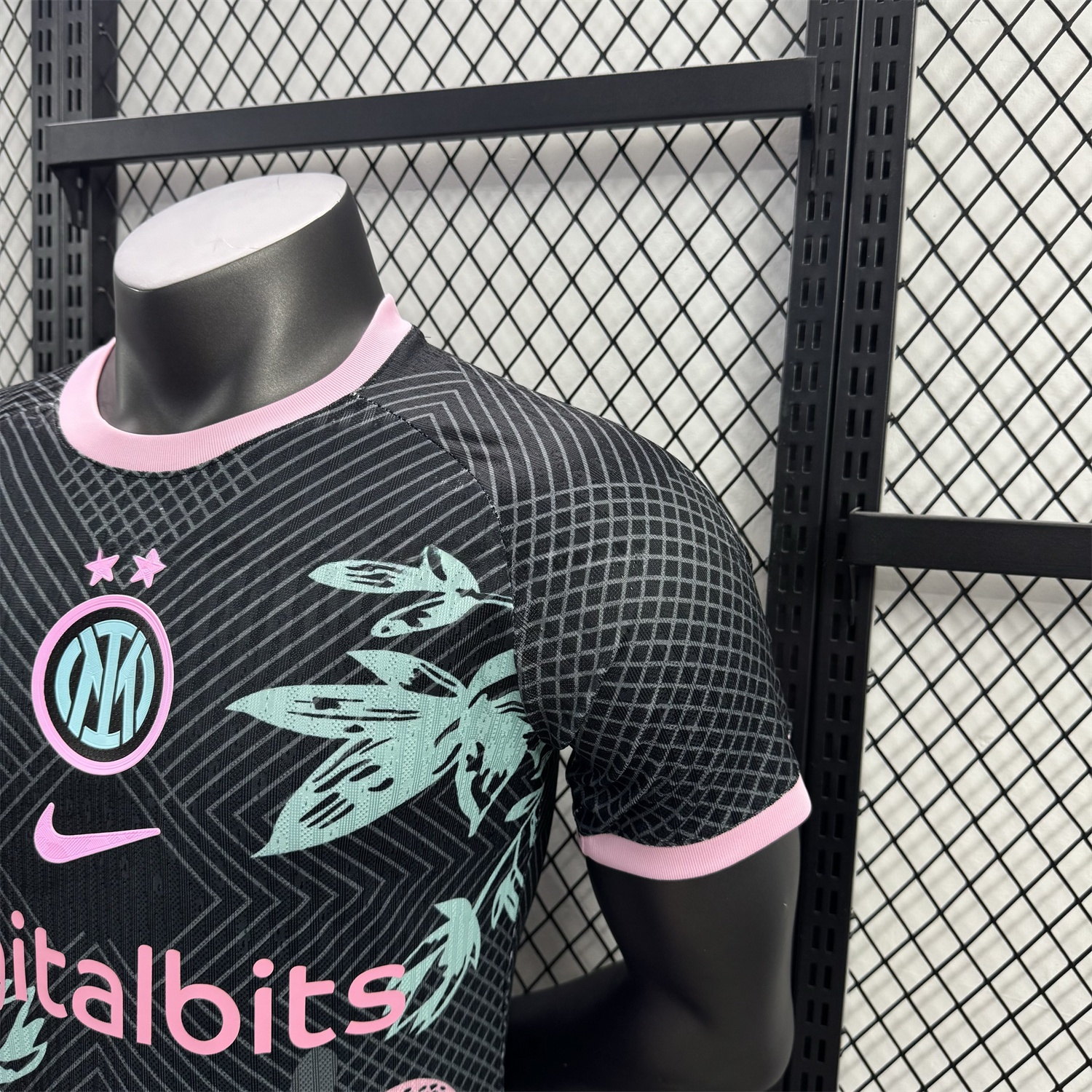 Inter Milan 25-26 Pink Snake Special Black Jersey - Player Version - UnitedFutballJersey