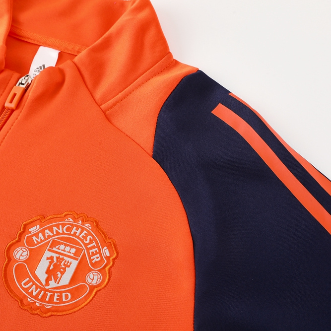 Manchester United 24-25 Jacket Training Tracksuit - Orange - UnitedFutballJersey