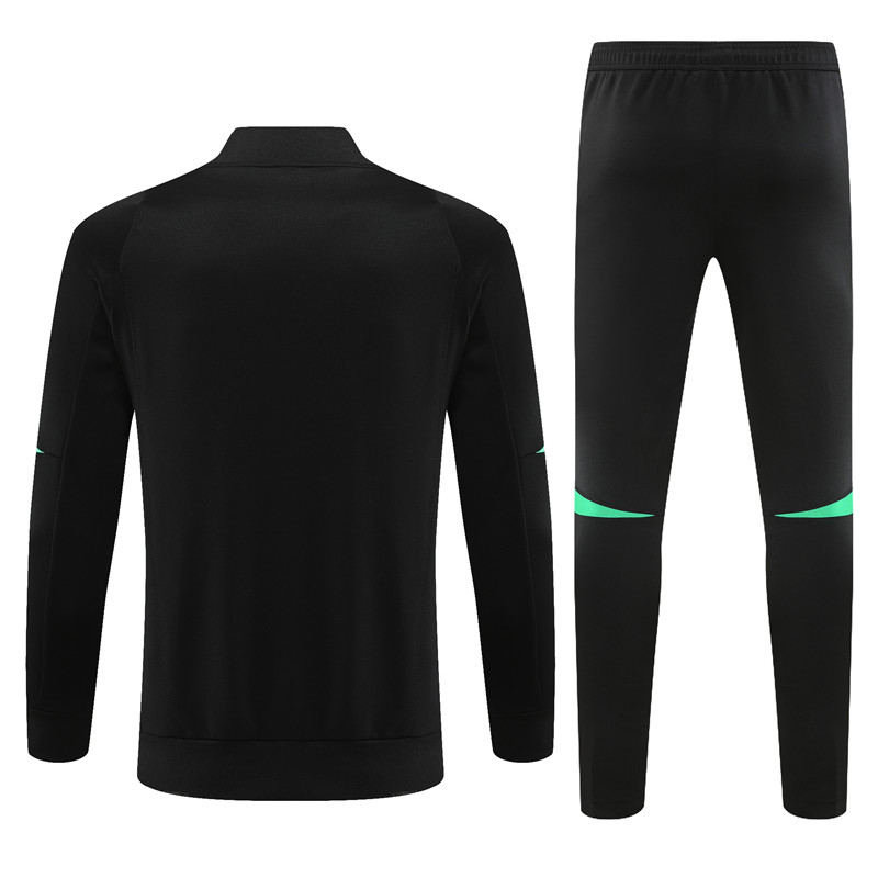 Manchester United 23-24 Jacket Training Tracksuit - Black - UnitedFutballJersey