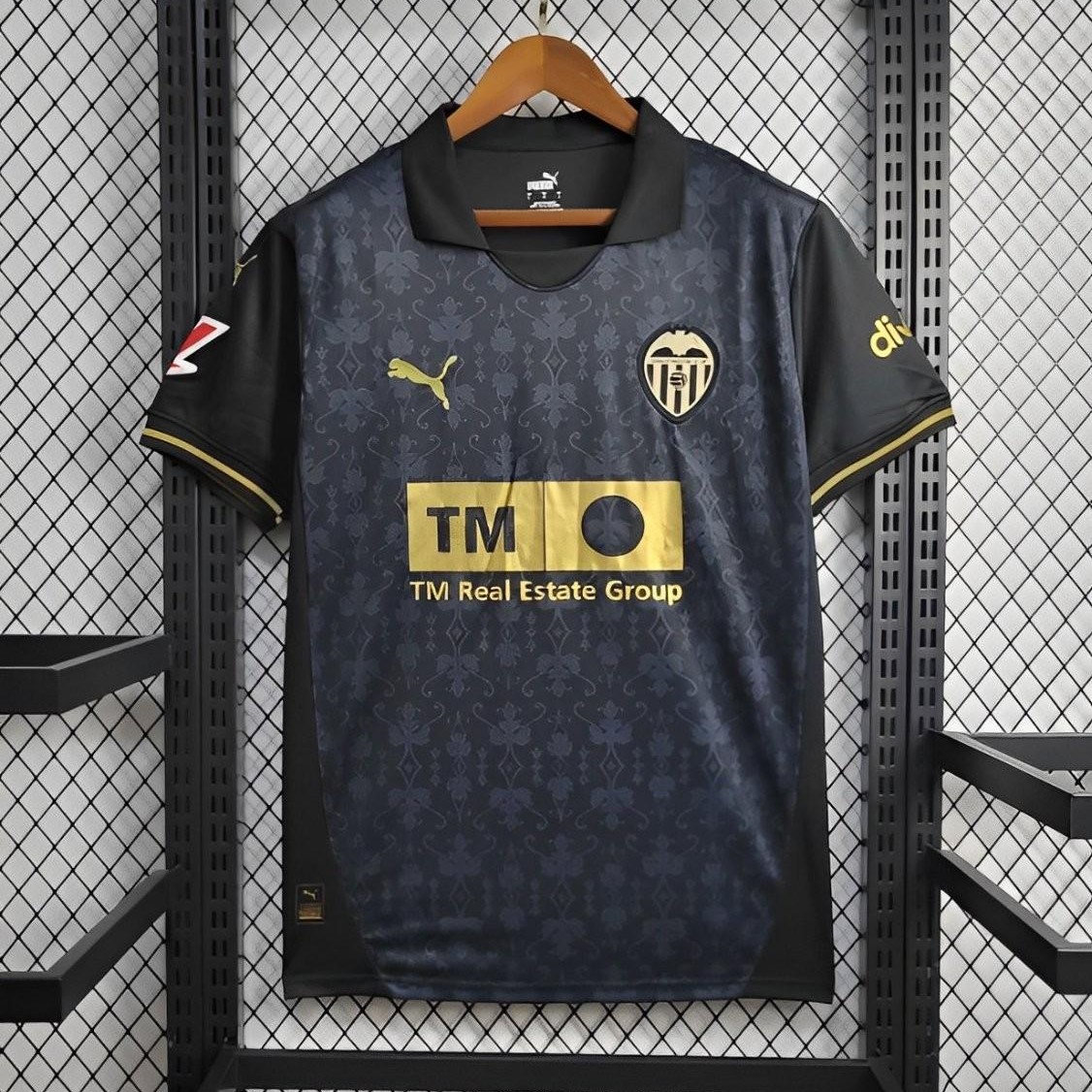 Valencia 24-25 Black Away Jersey - Fans Version - UnitedFutballJersey