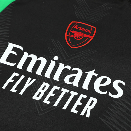Arsenal 24-25 Long Sleeve Training Set - Player Version - Black - UnitedFutballJersey