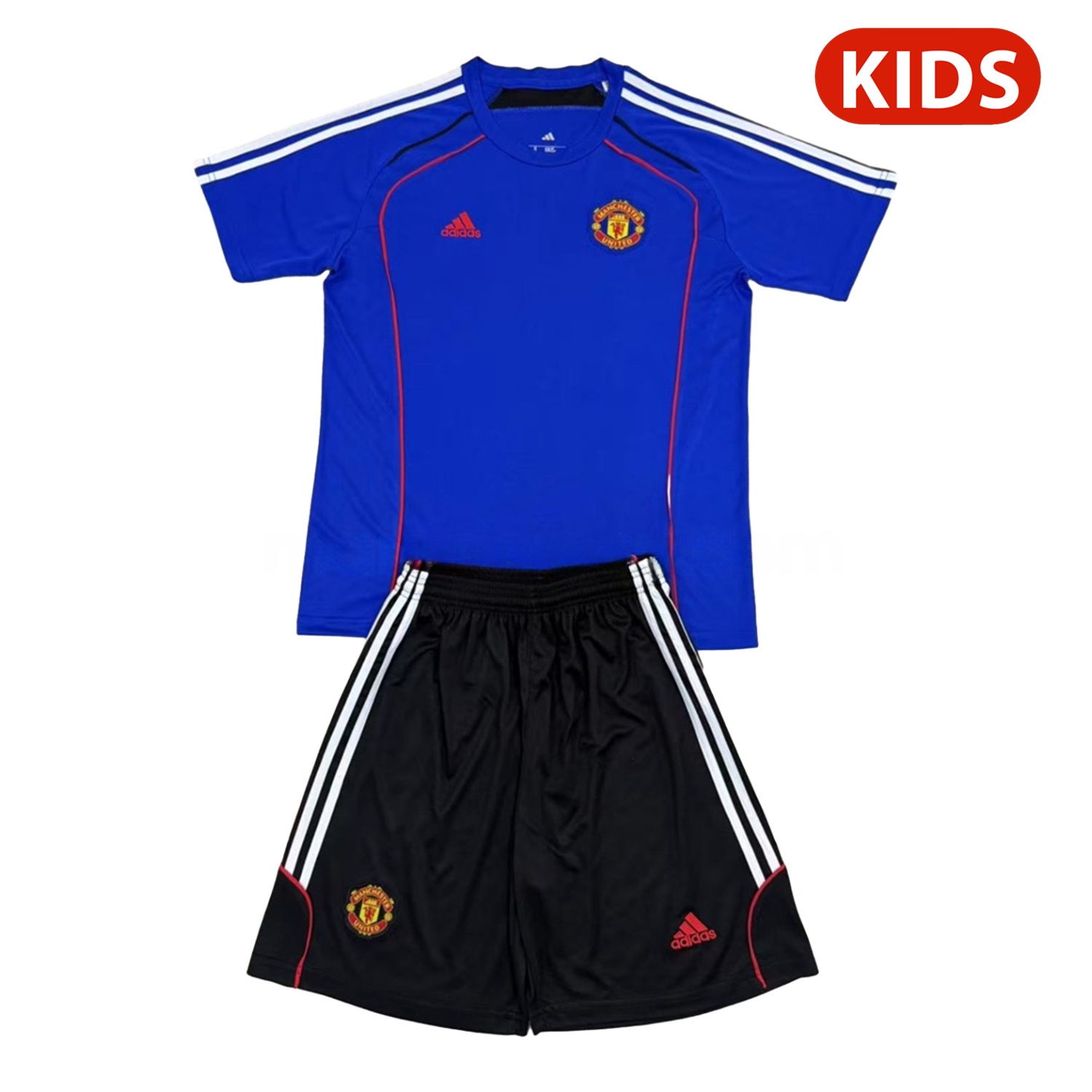Manchester United 25-26 Urban Purtist Throwback Blue Kids Kit - UnitedFutballJersey