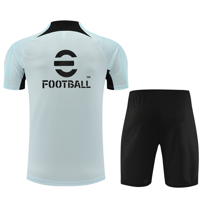 Inter Milan 23-24 Short Sleeve Training Set -Light Grey - UnitedFutballJersey