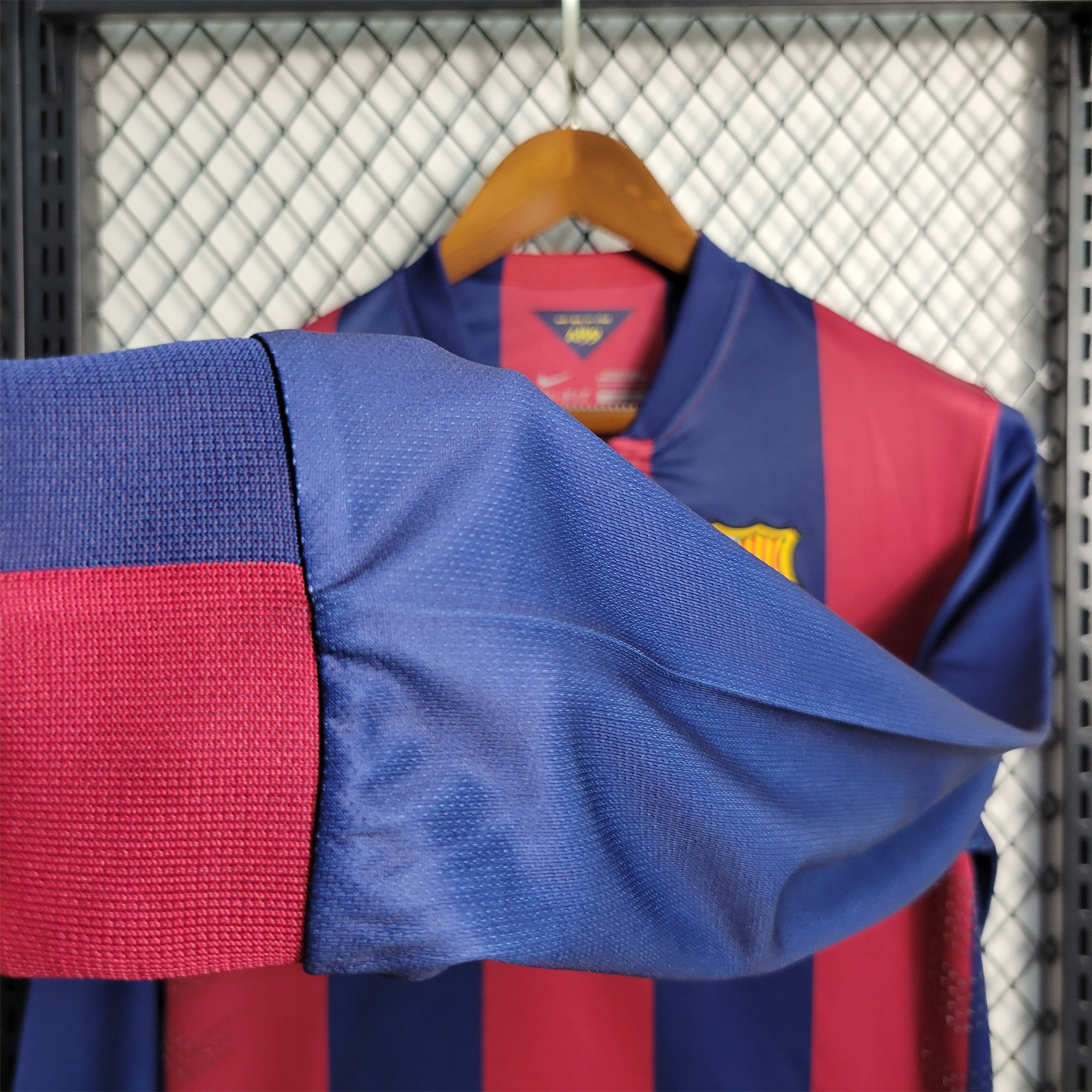 Retro Barcelona 14-15 Home Stadium Long Sleeve Jersey - UnitedFutballJersey
