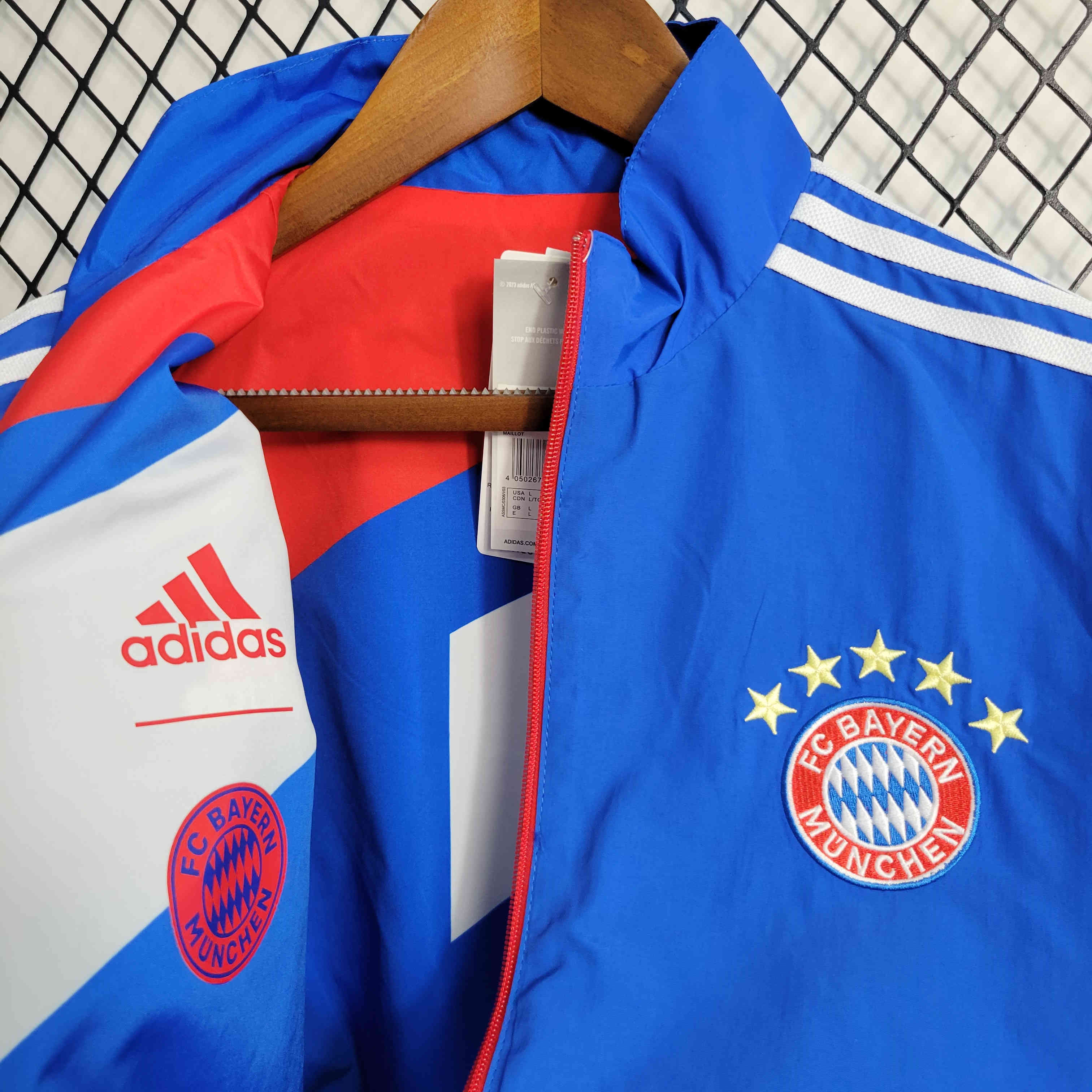 Bayern Munich 23-24 Blue Reversible Windbreaker - UnitedFutballJersey