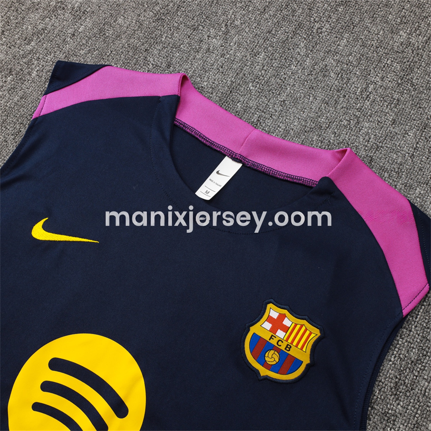 Barcelona 25-26 Vest Training Set - Deep Blue Black Vest and Shorts - UnitedFutballJersey