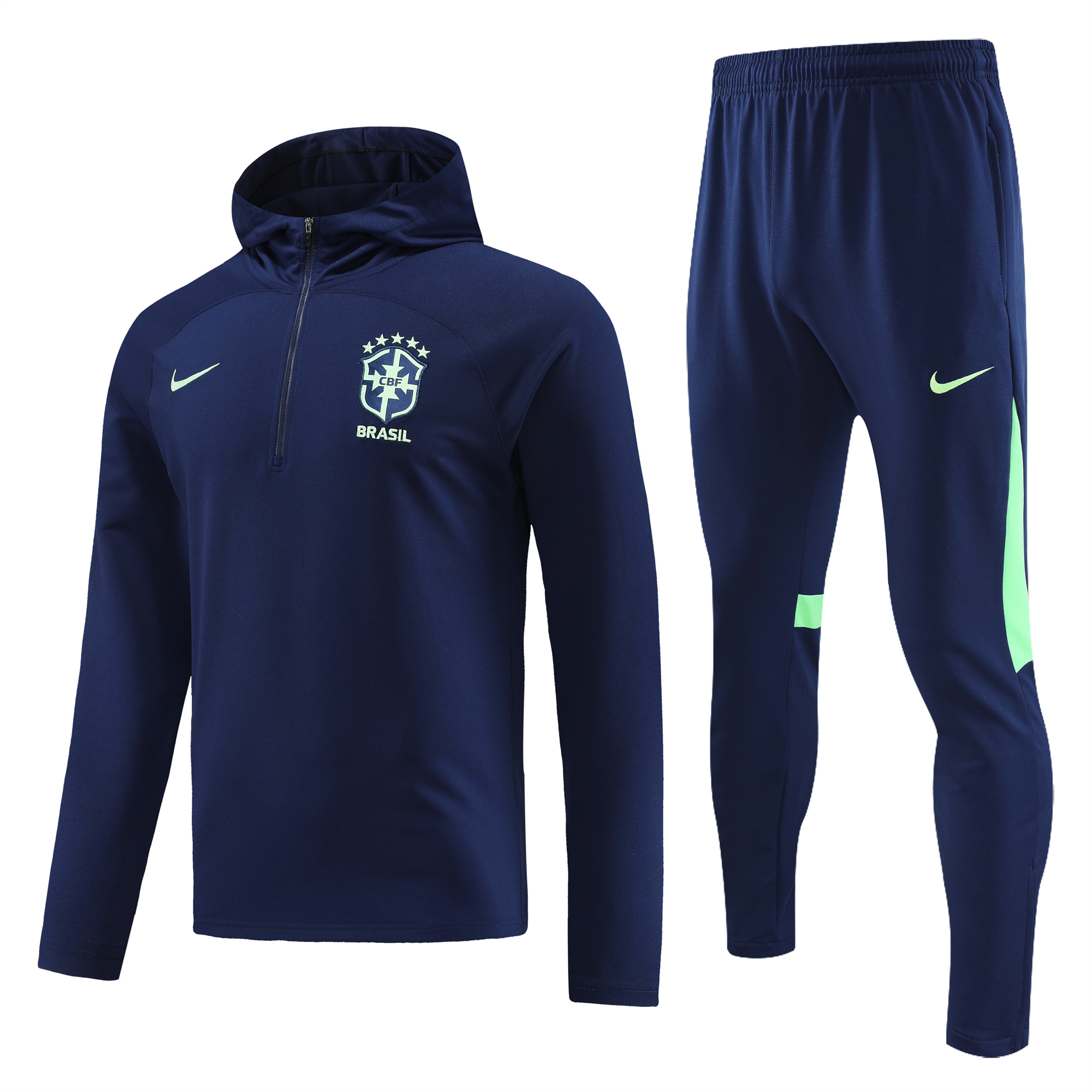 Brazil 23-24 Men's Training Hoodie + Pants - UnitedFutballJersey