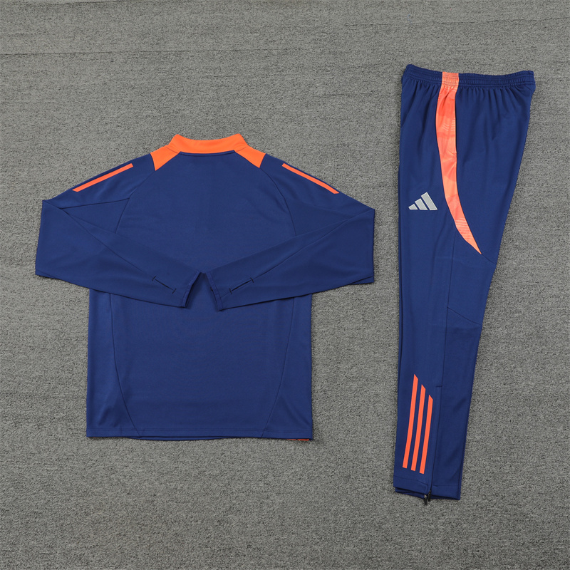 Manchester United 24-25 Long Sleeve Training Set - Deep Blue - UnitedFutballJersey