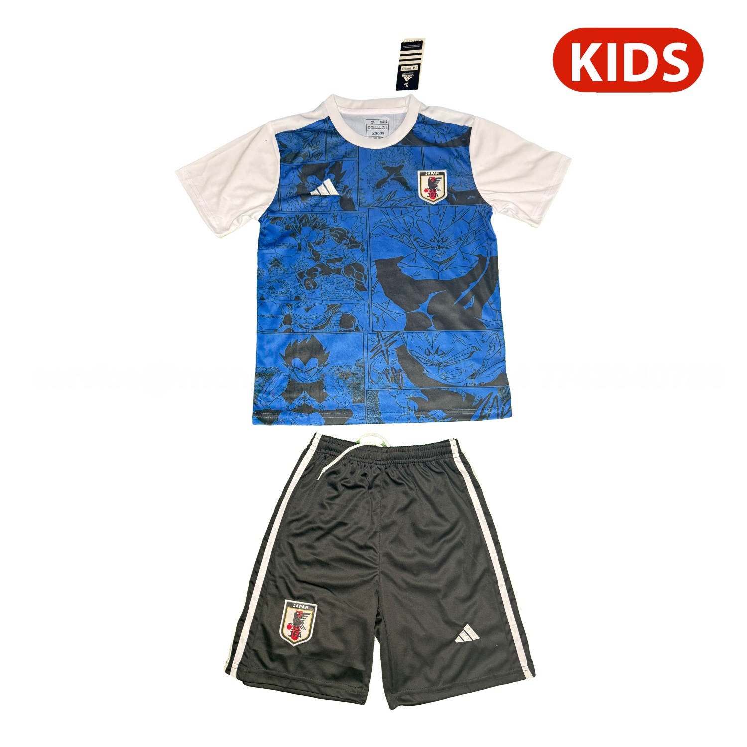 Japan 25-26 Vegeta Blue And Black Special Kids Kit - UnitedFutballJersey