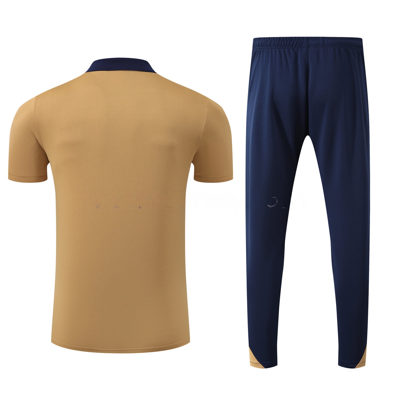 Pumas UNAM 25-26 POLO Short-Sleeve Training Set - Brown Top and Deep Blue Pants - UnitedFutballJersey
