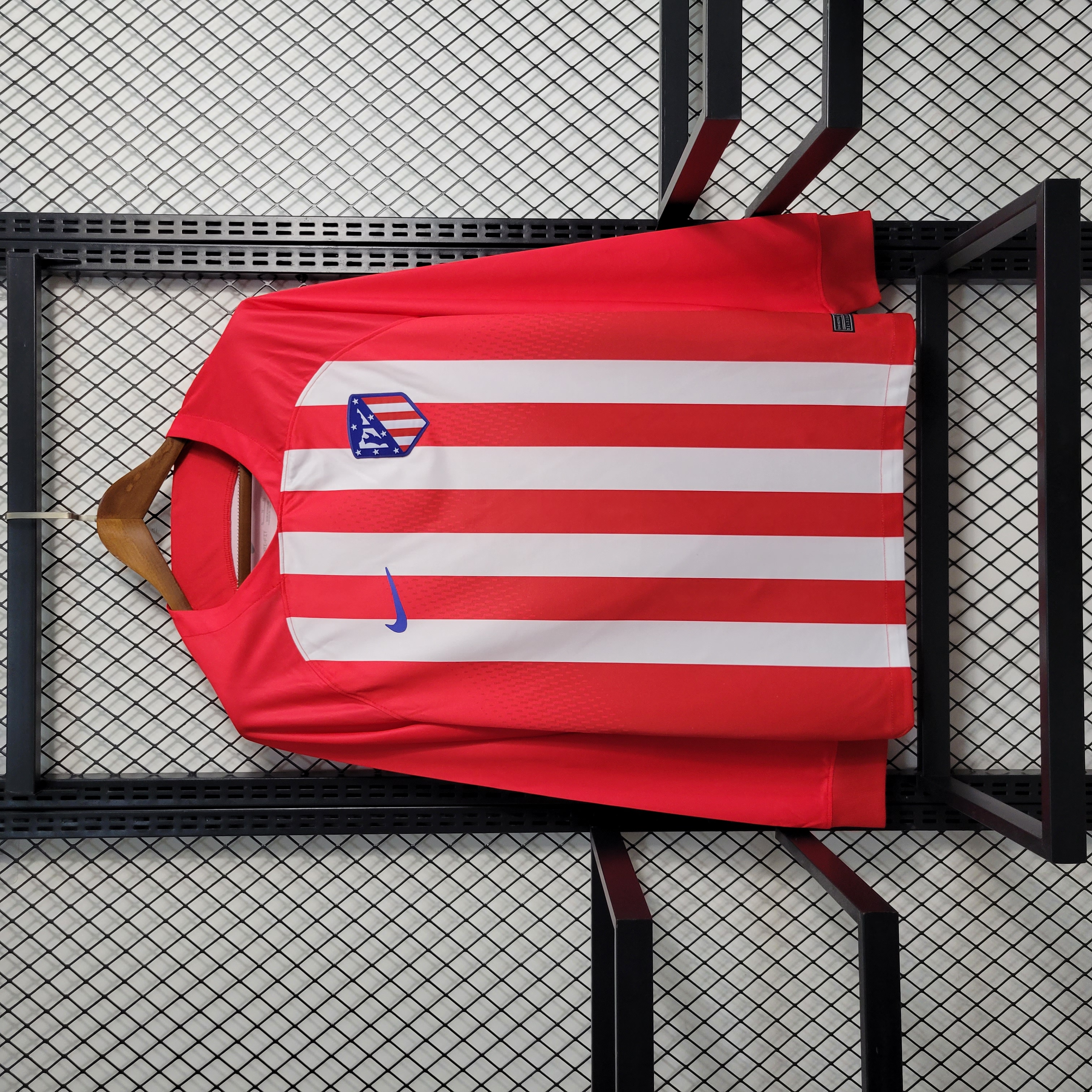 23/24 Atletico Madrid Home Long Sleeve Fans Jersey - UnitedFutballJersey
