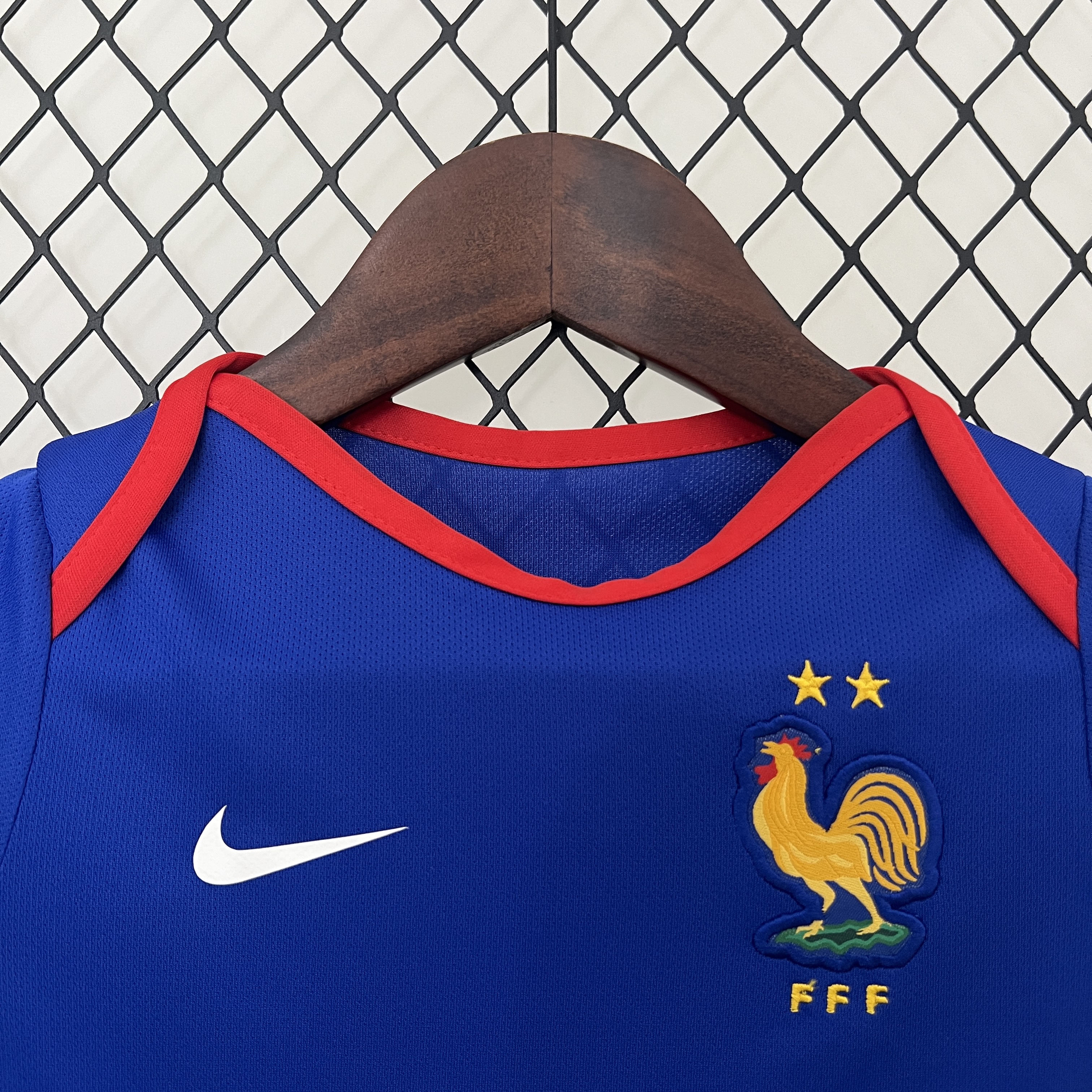 France 2024 Home Baby Crawling Suit - UnitedFutballJersey