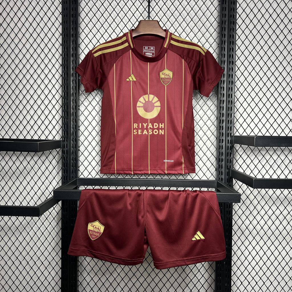 AS Roma 24-25 Home Stadium Kids Kit - UnitedFutballJersey