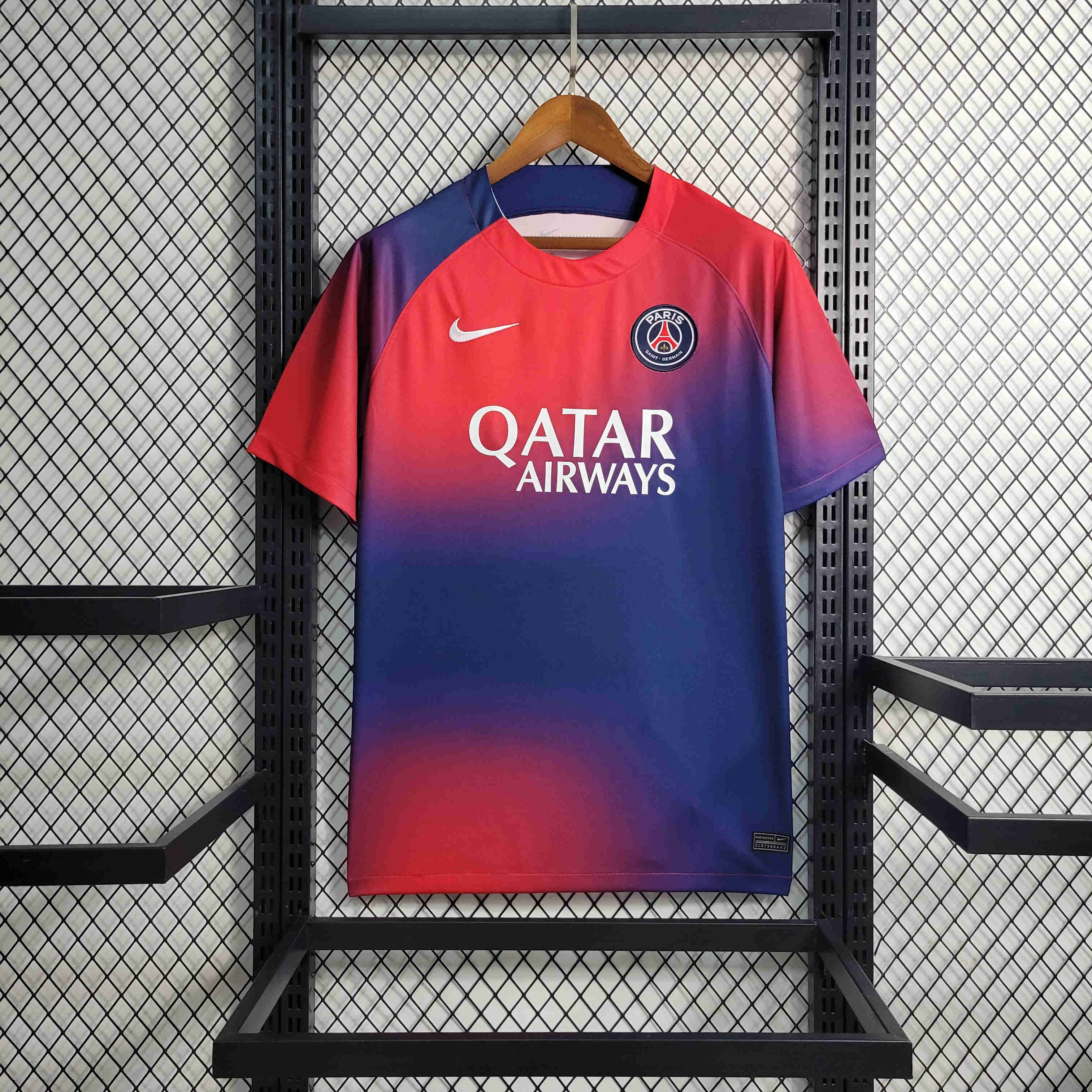 23/24 Paris Saint-Germain PSG Red and Blue Training Jersey - Fans Version - UnitedFutballJersey