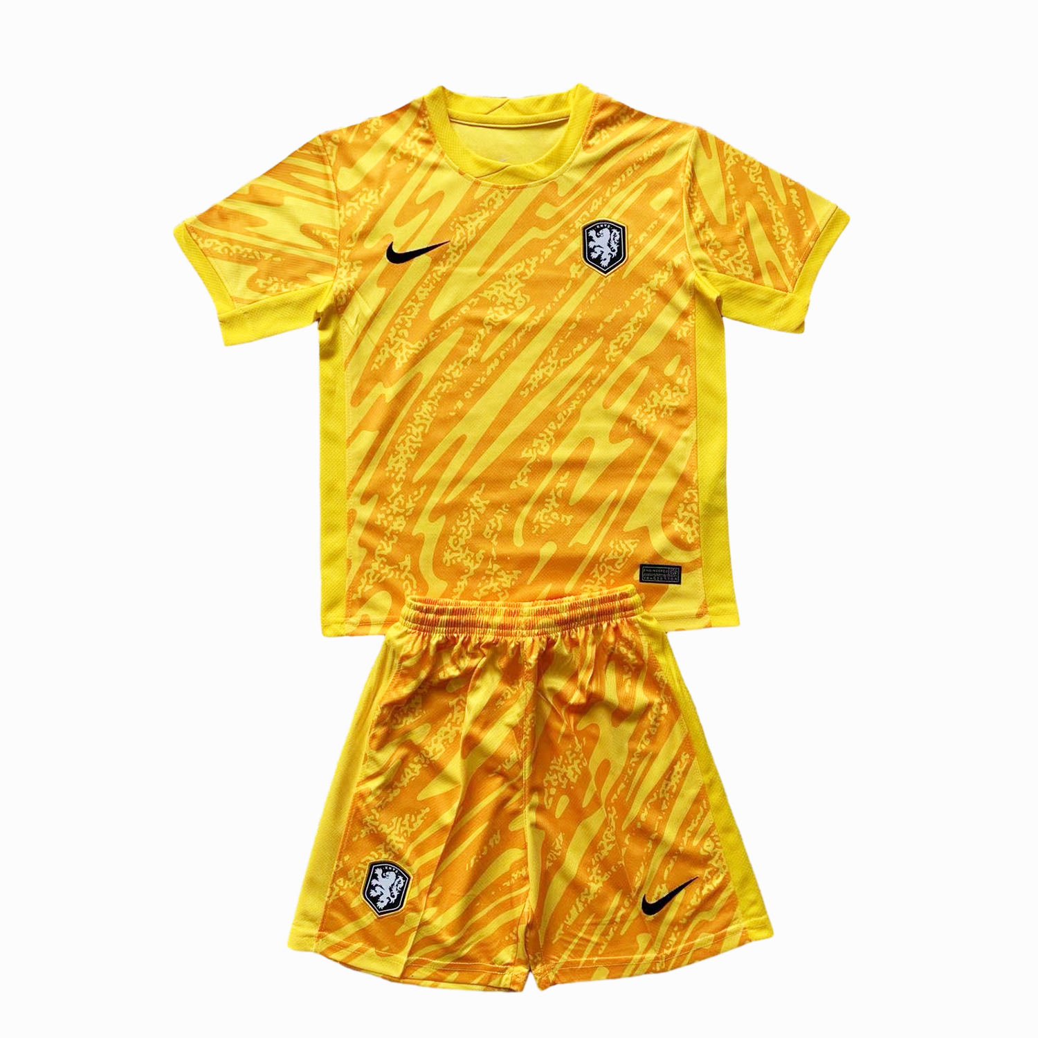 Netherlands 2024 Goalkeeper Kids Kit - Yellow - UnitedFutballJersey