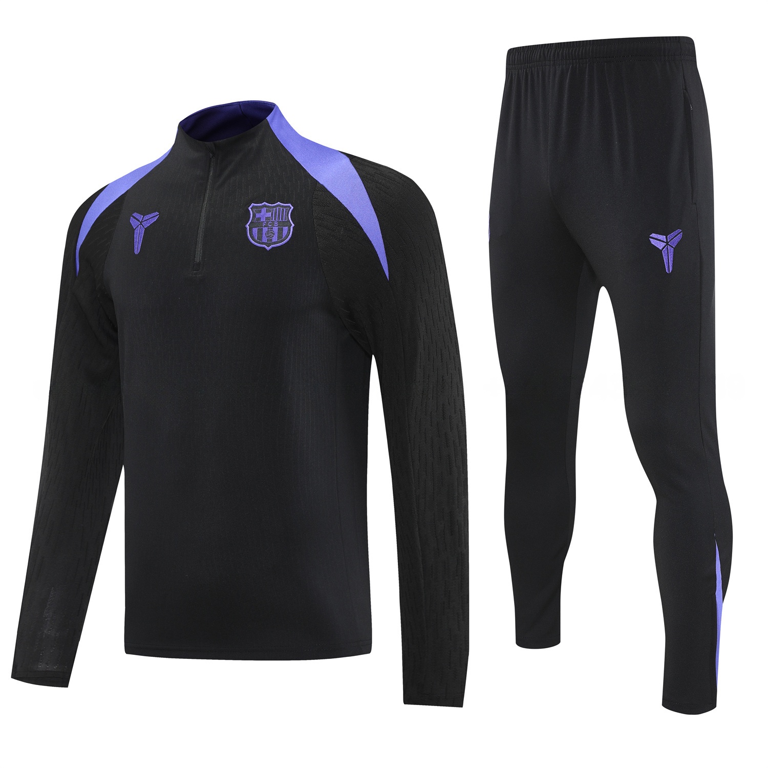 B.A.R.S.A 25-26 Long Sleeve Training Set - Black Top and Black Pants - UnitedFutballJersey