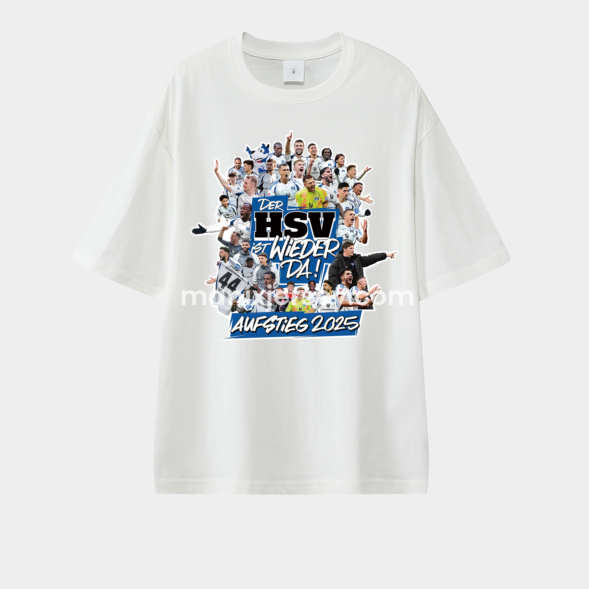 Hamburger SV DER HSV IST WIEDER DA AUFSTIEG 2025 Unisex Pure Cotton T-shirt - UnitedFutballJersey