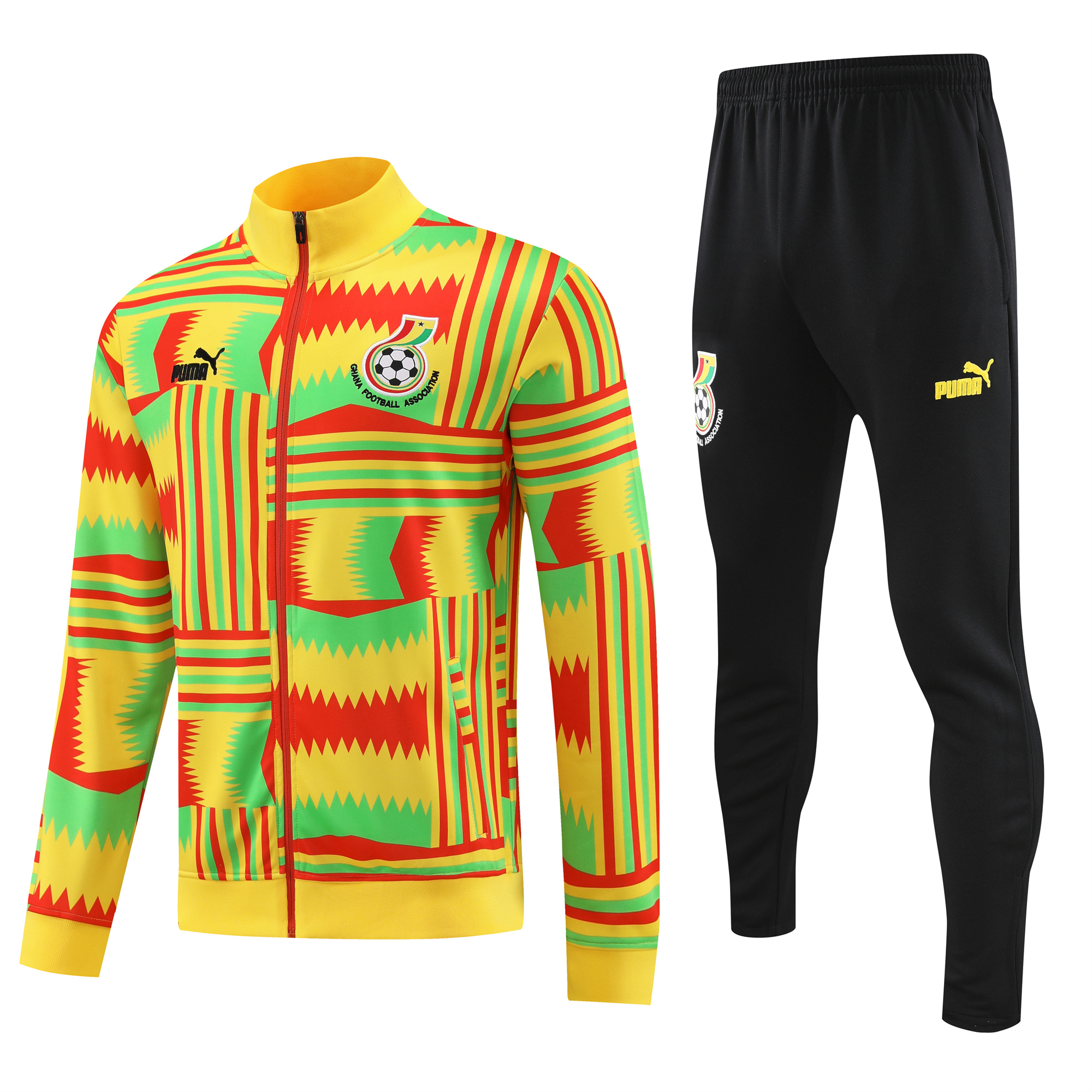 Ghana 23-24 Jacket Training Tracksuit - Yellow - UnitedFutballJersey